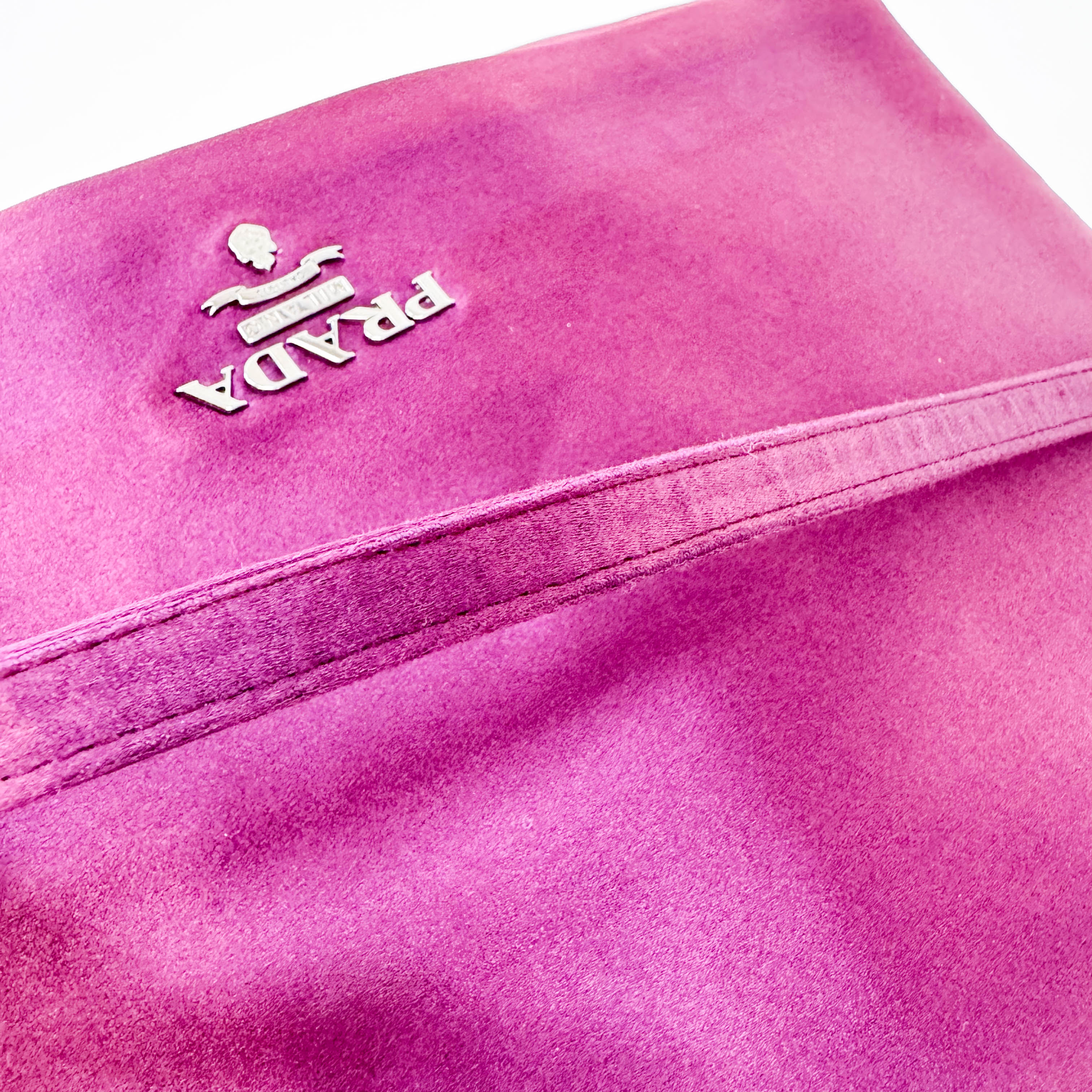 Purple Satin Shoulder Bag