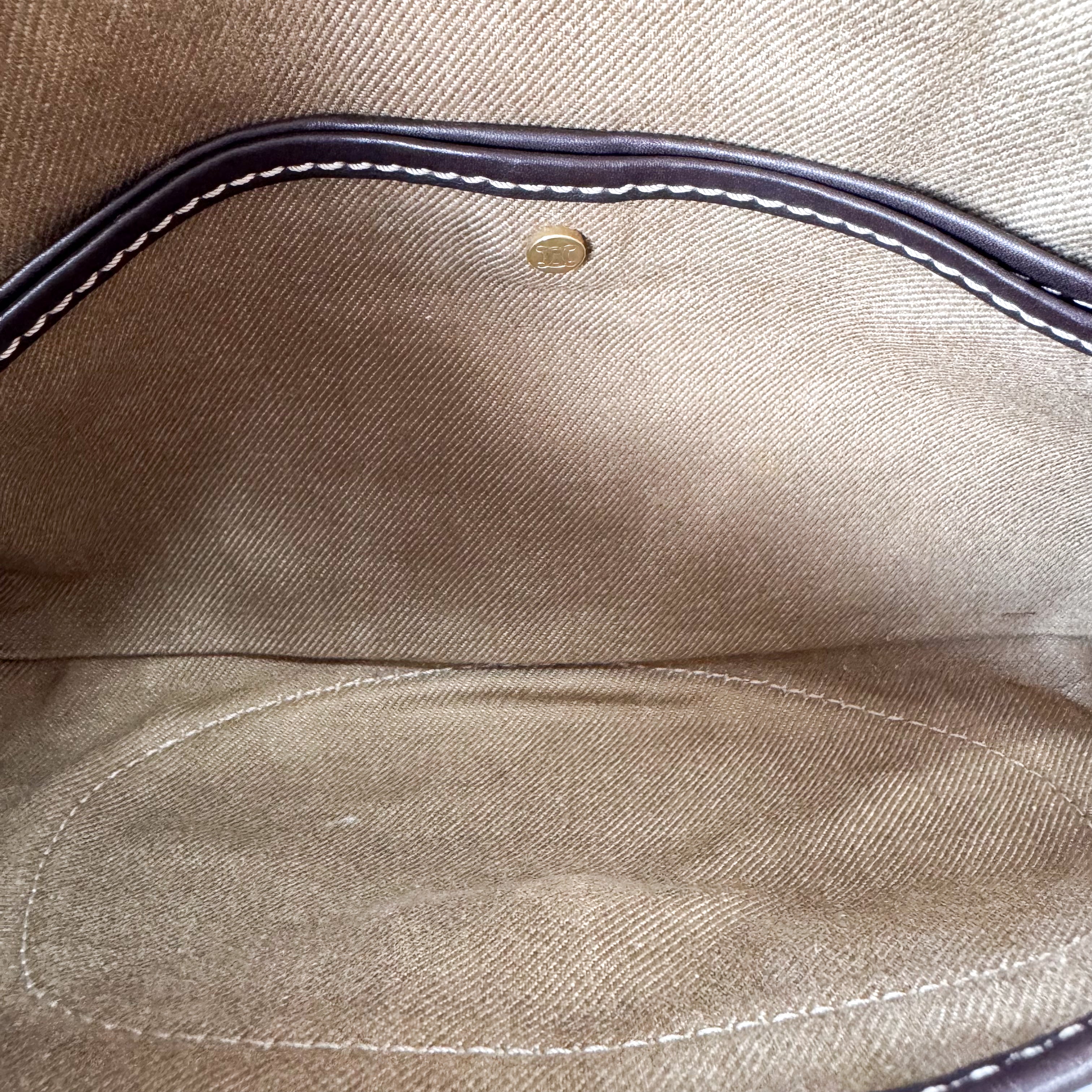 Macadam Triomphe Canvas Beige Shoulder Bag