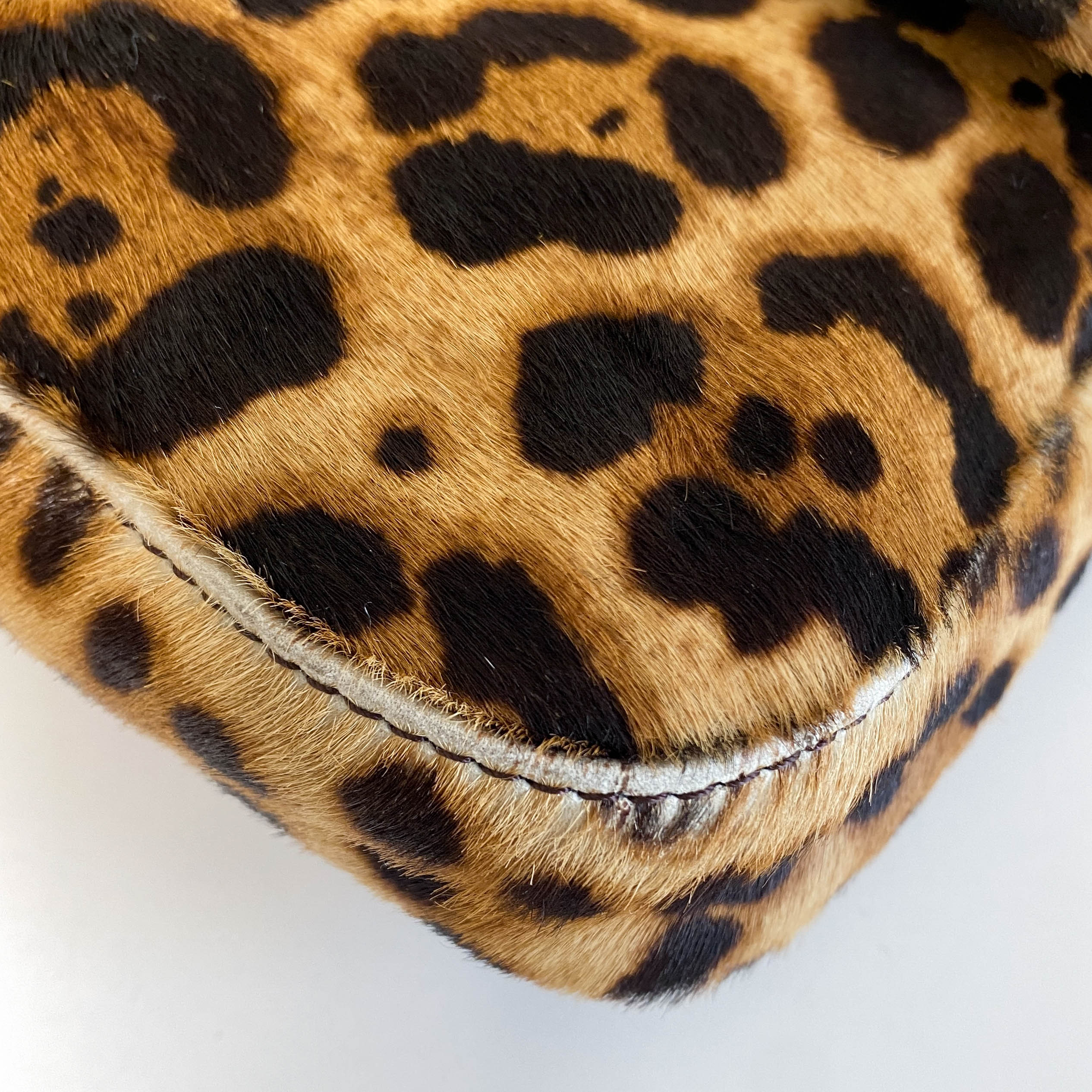 Baguette Leopard Pony Hair Shoulder Bag