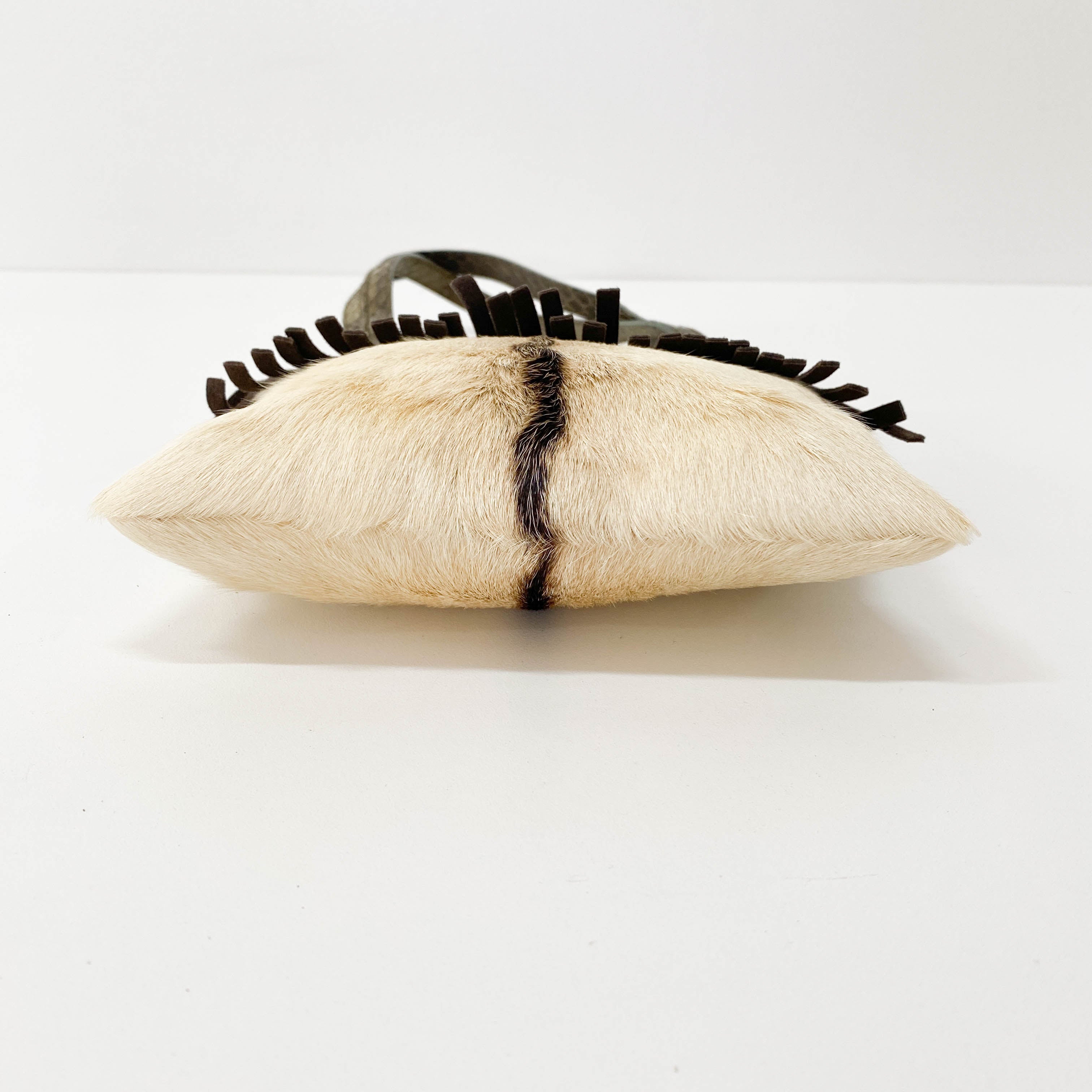 Archive Python Embossed Pony Hair Hand Bag