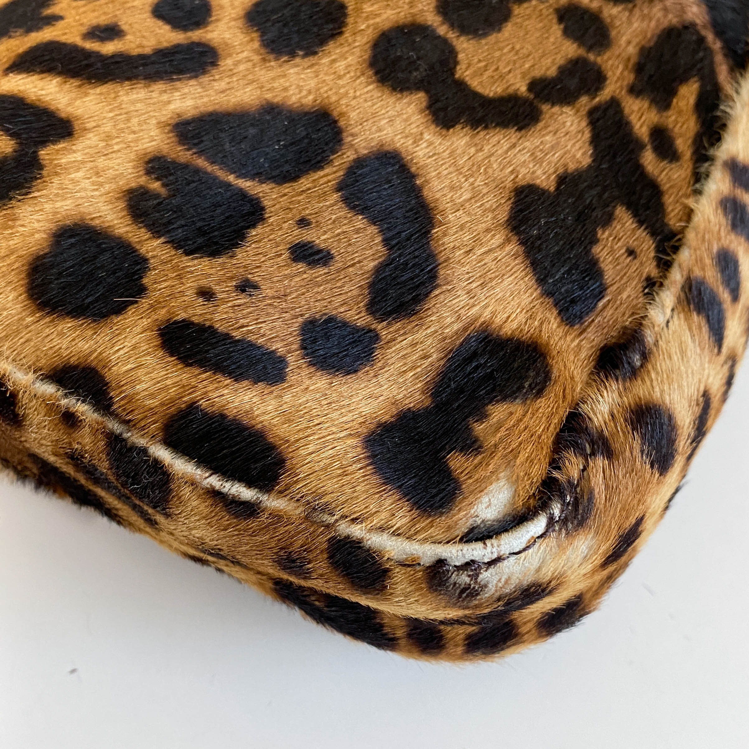 Baguette Leopard Pony Hair Shoulder Bag