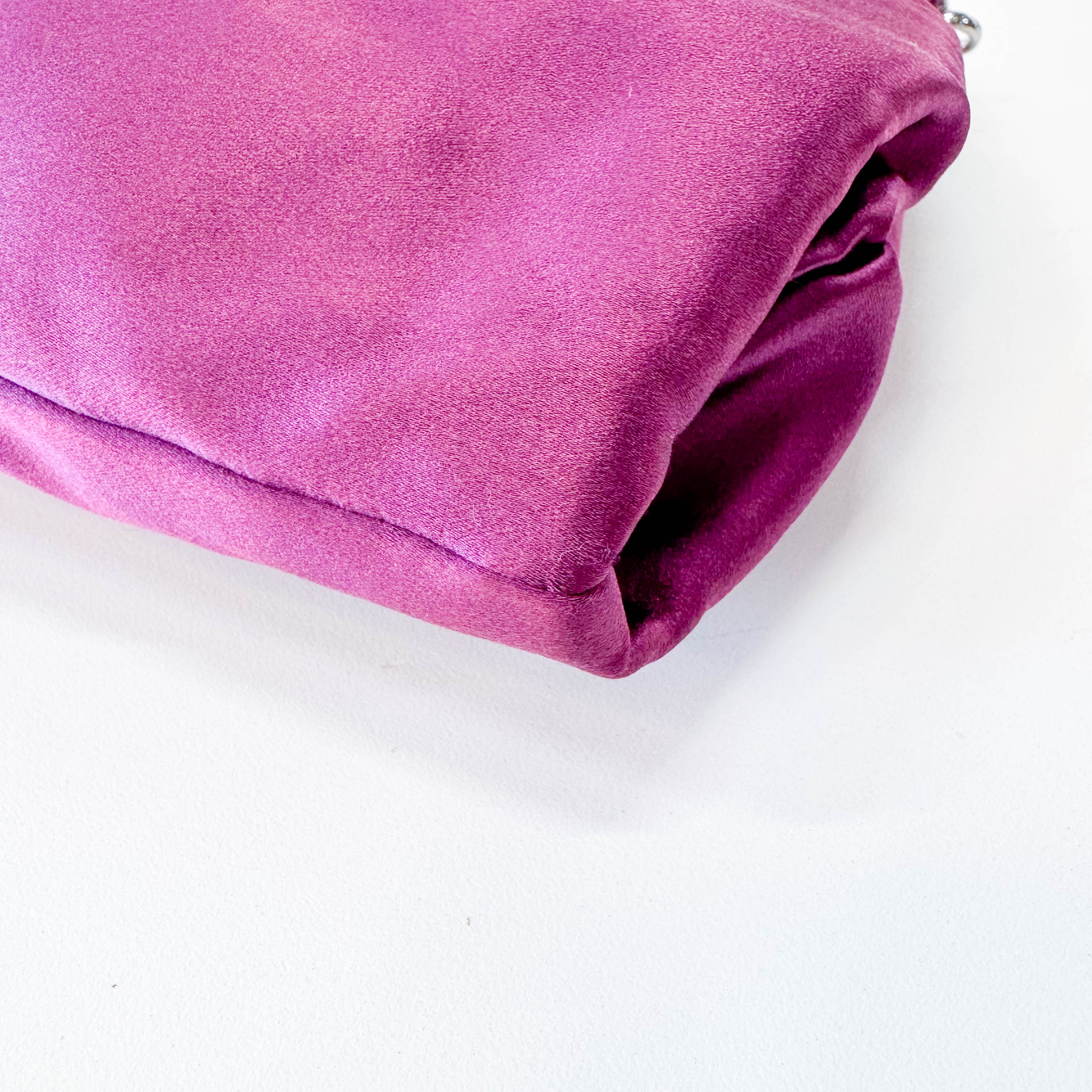 Purple Satin Shoulder Bag