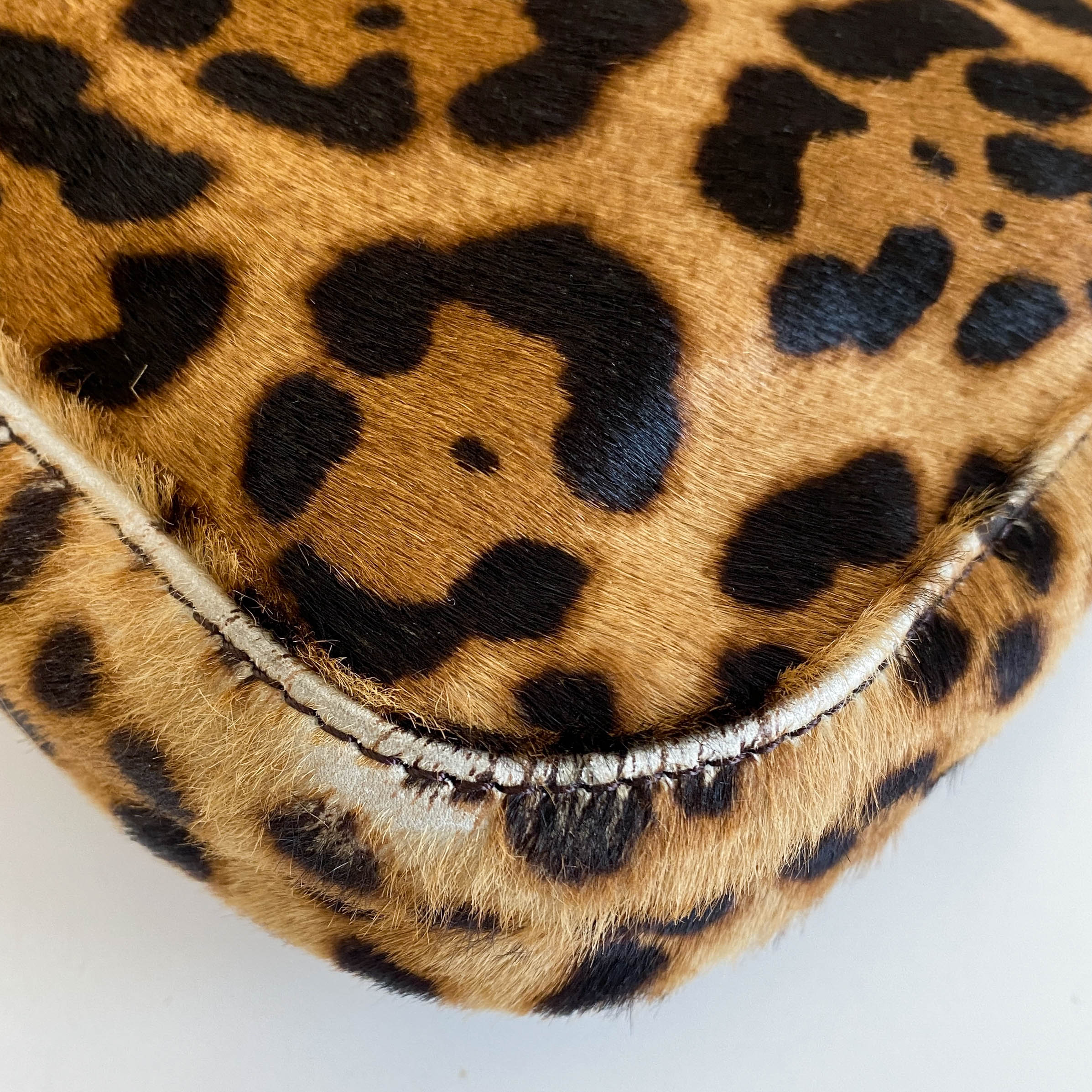 Baguette Leopard Pony Hair Shoulder Bag