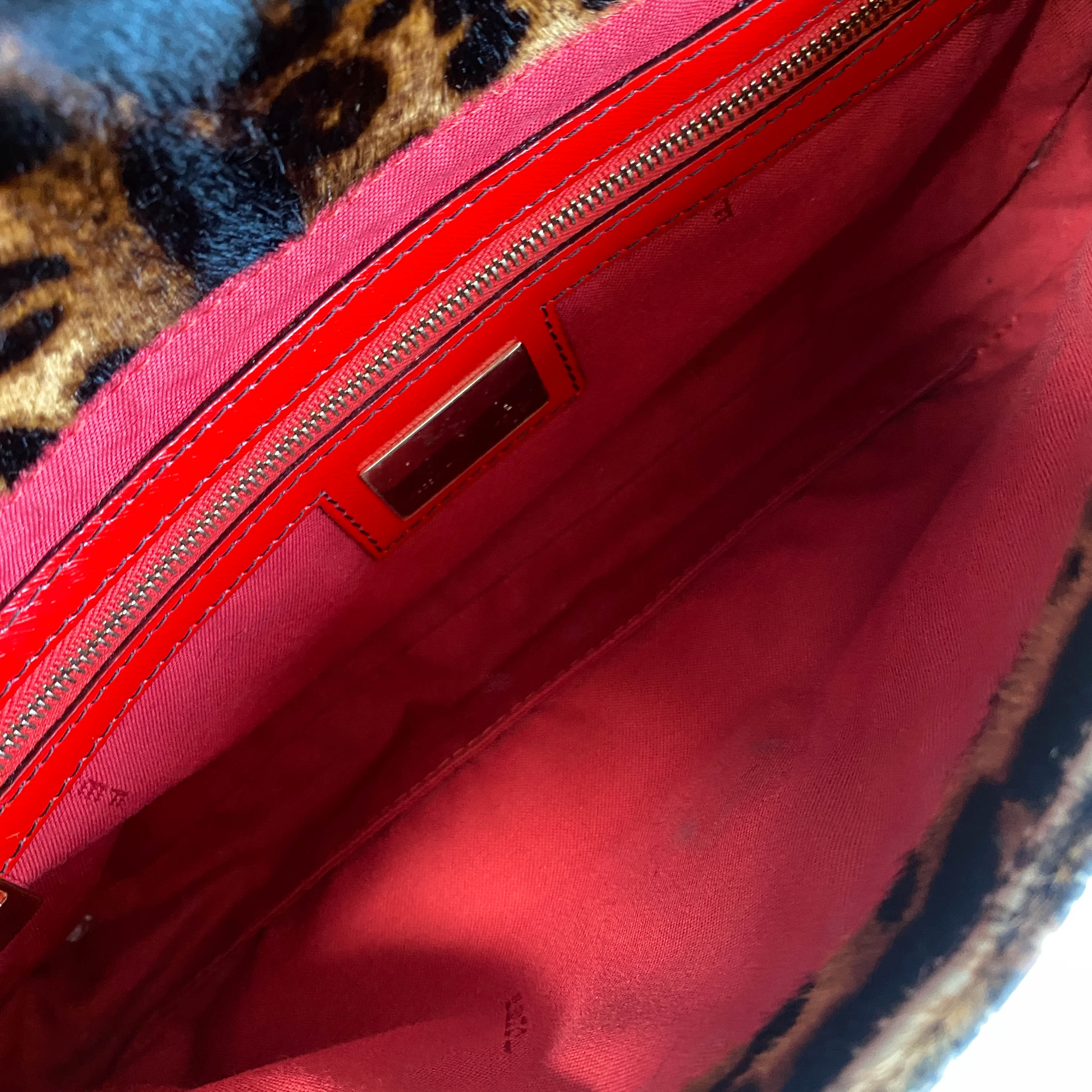 Baguette Leopard Pony Hair Shoulder Bag