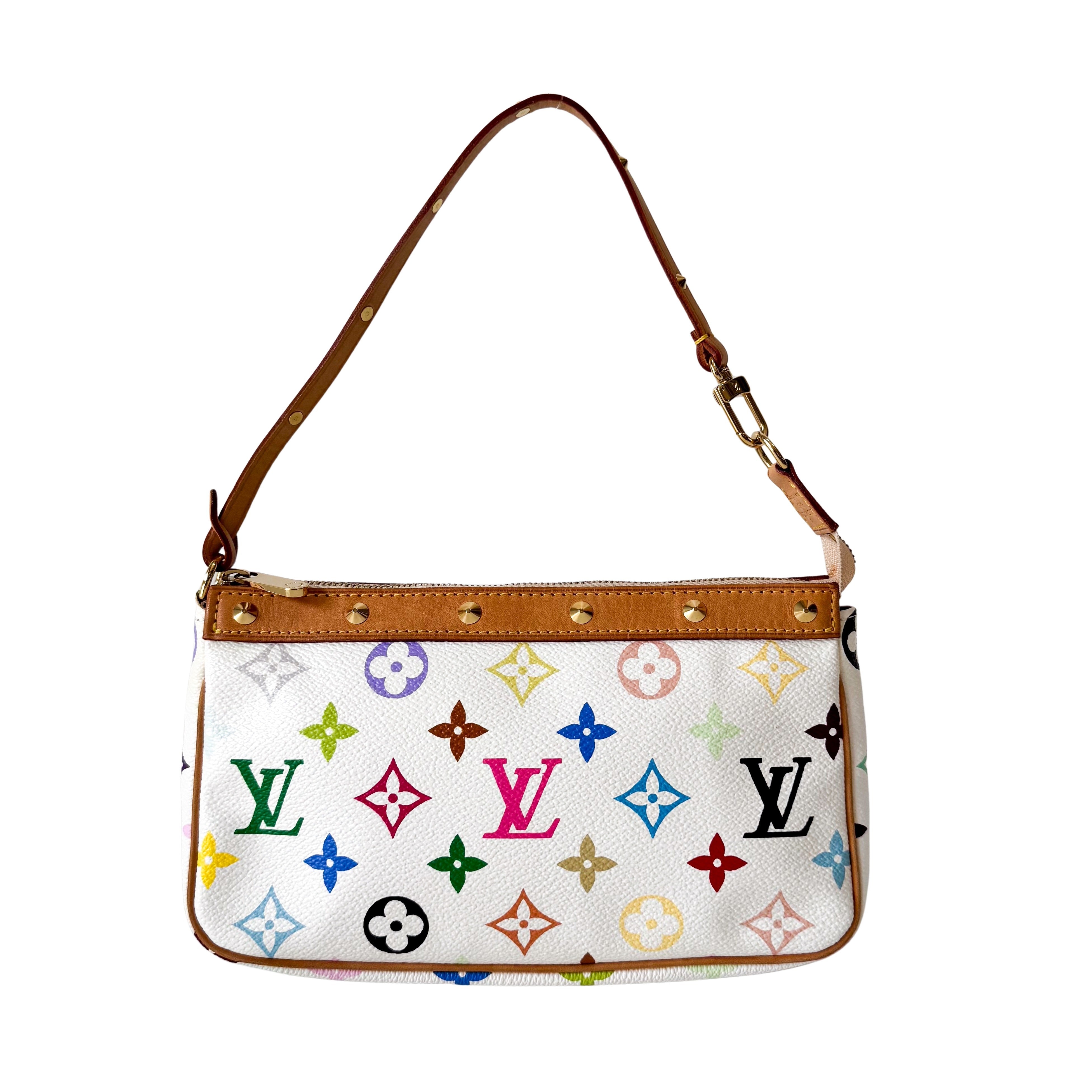 Louis Vuitton x Takashi Murakami Pochette Accessoire Multicolor Monogram Handbag