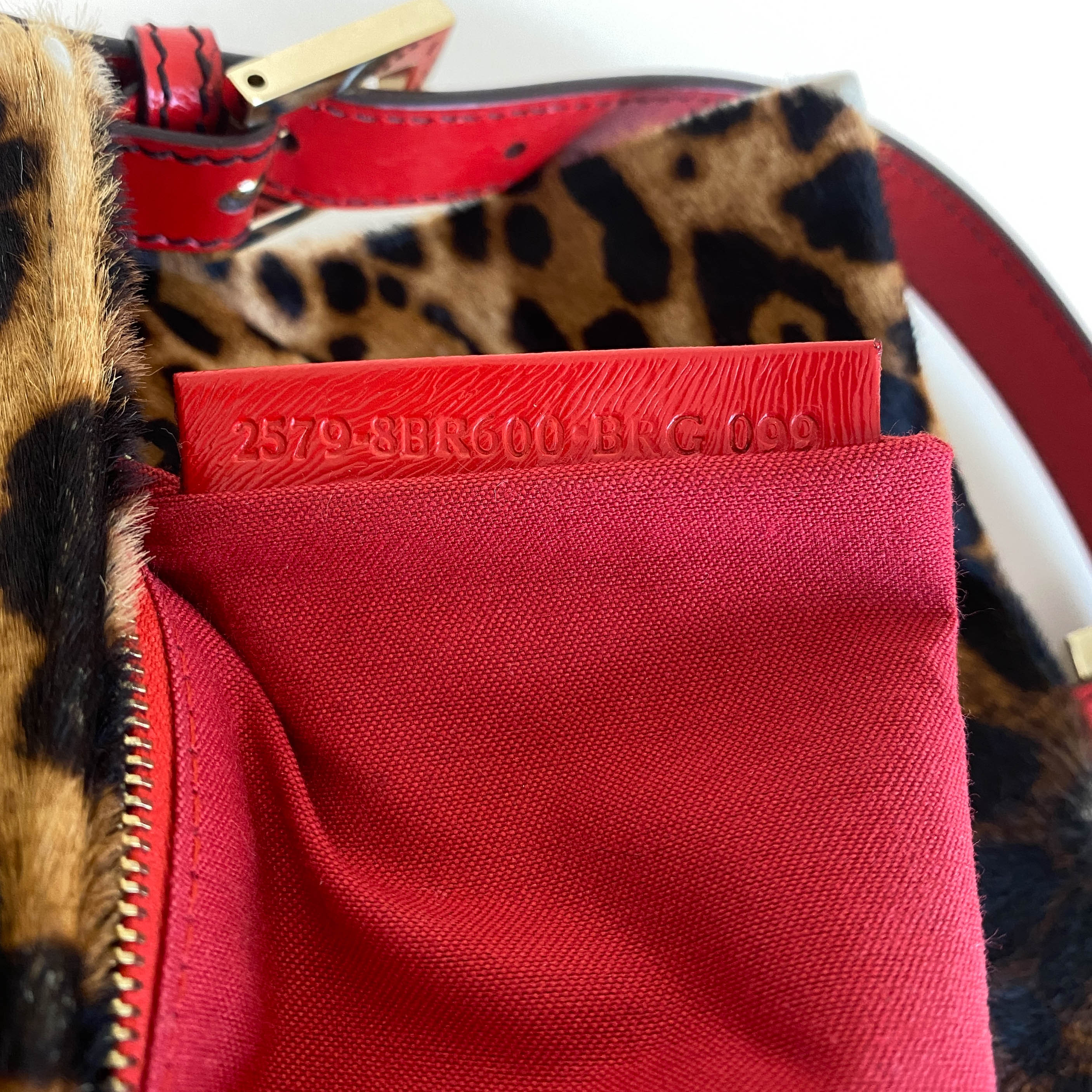 Baguette Leopard Pony Hair Shoulder Bag