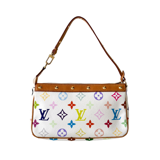 Louis Vuitton x Takashi Murakami Pochette Accessoire Multicolor Monogram Handbag