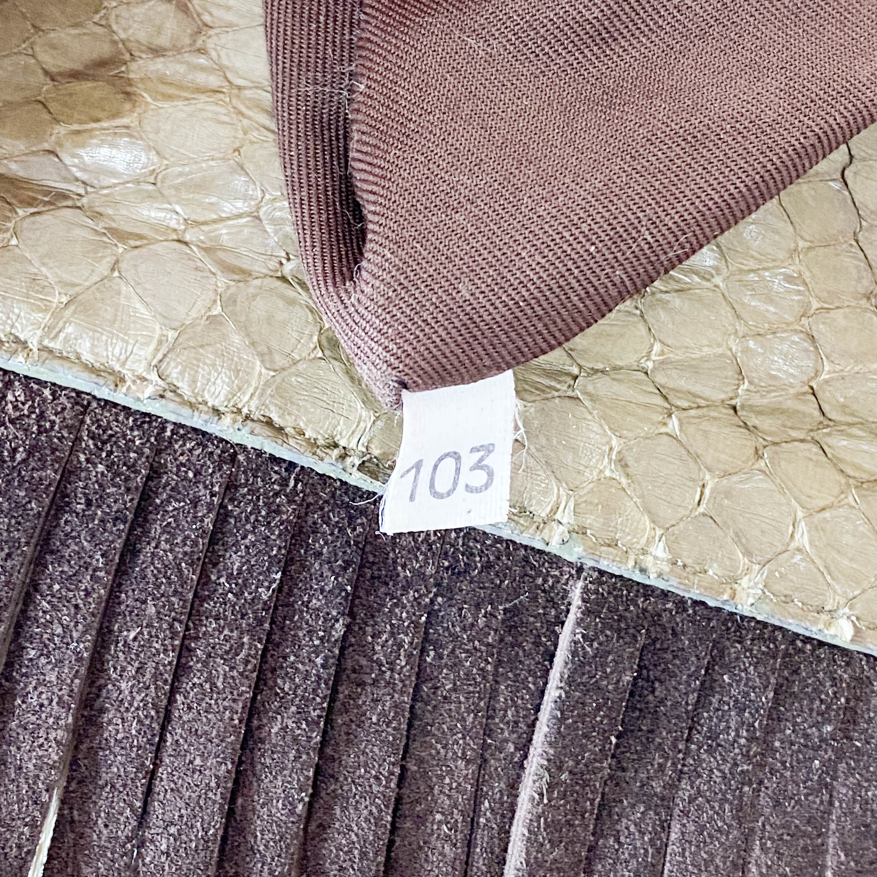 Archive Python Embossed Pony Hair Hand Bag