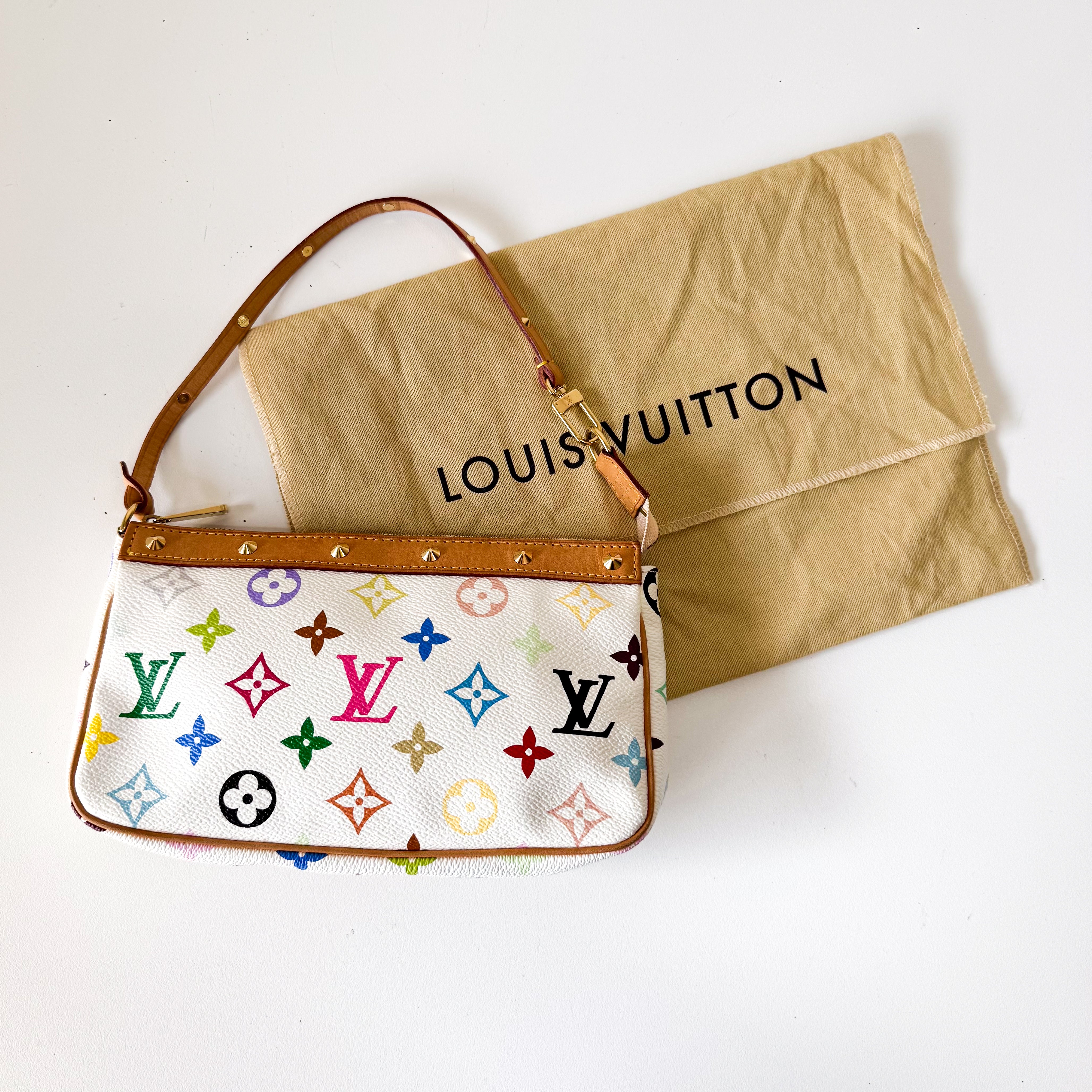 Louis Vuitton x Takashi Murakami Pochette Accessoire Multicolor Monogram Handbag
