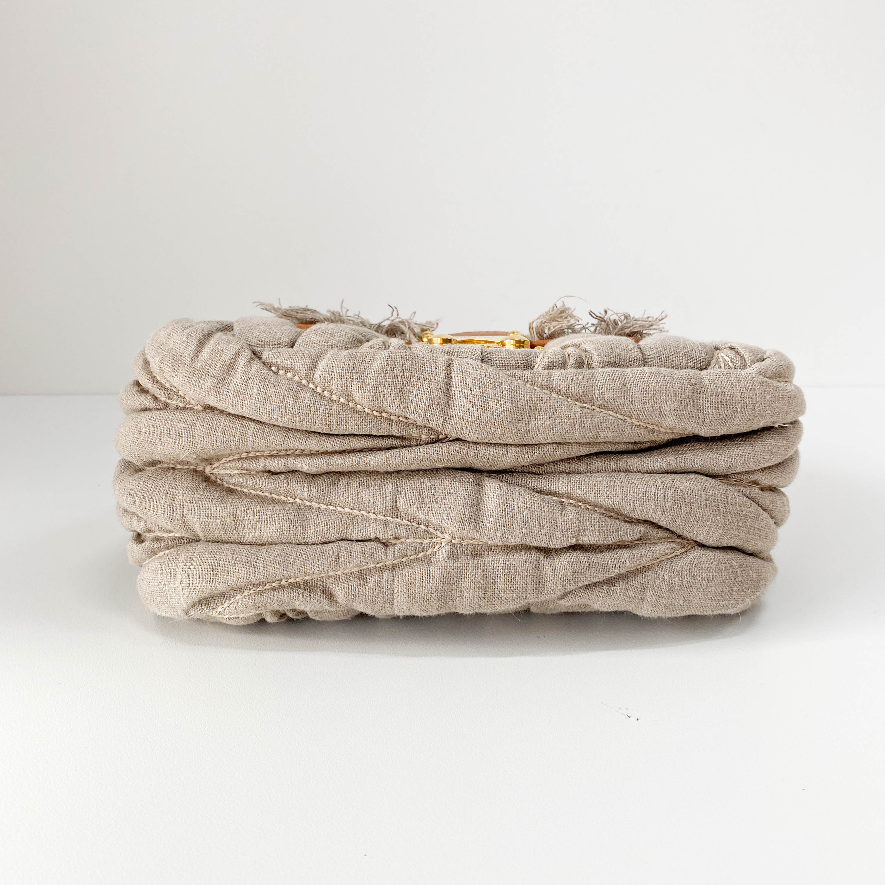 Grey Cotton Shoulder Bag