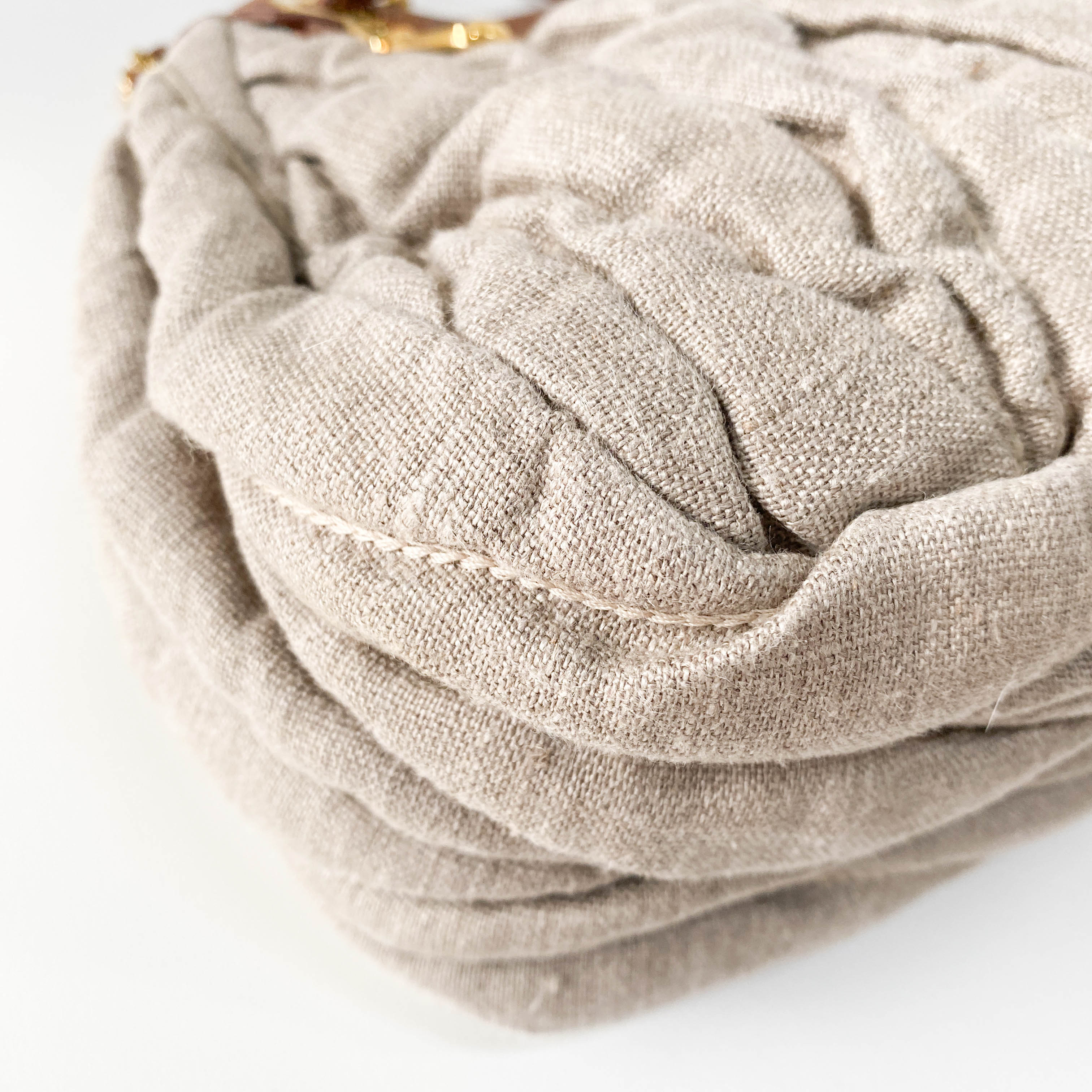 Grey Cotton Shoulder Bag