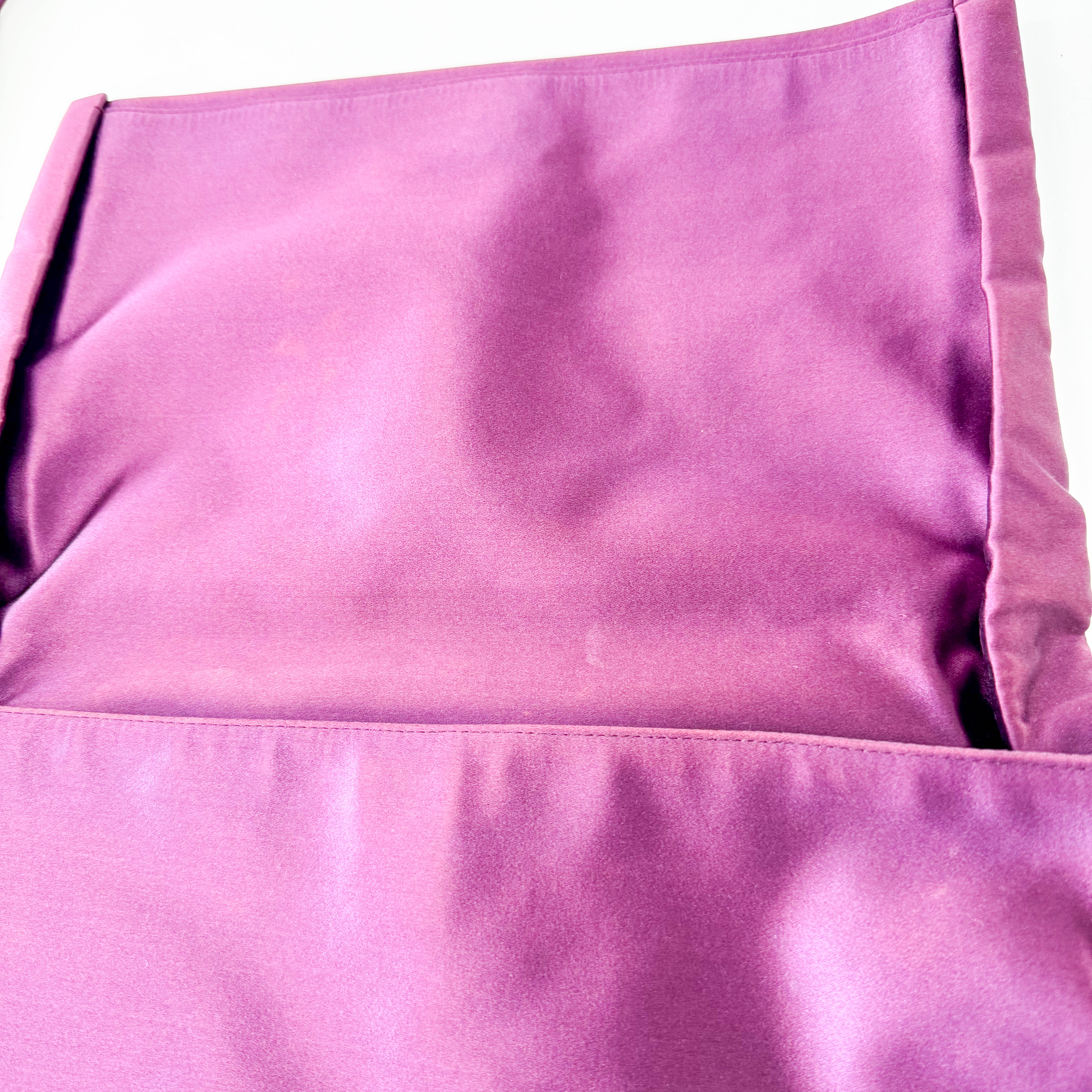 Purple Satin Shoulder Bag