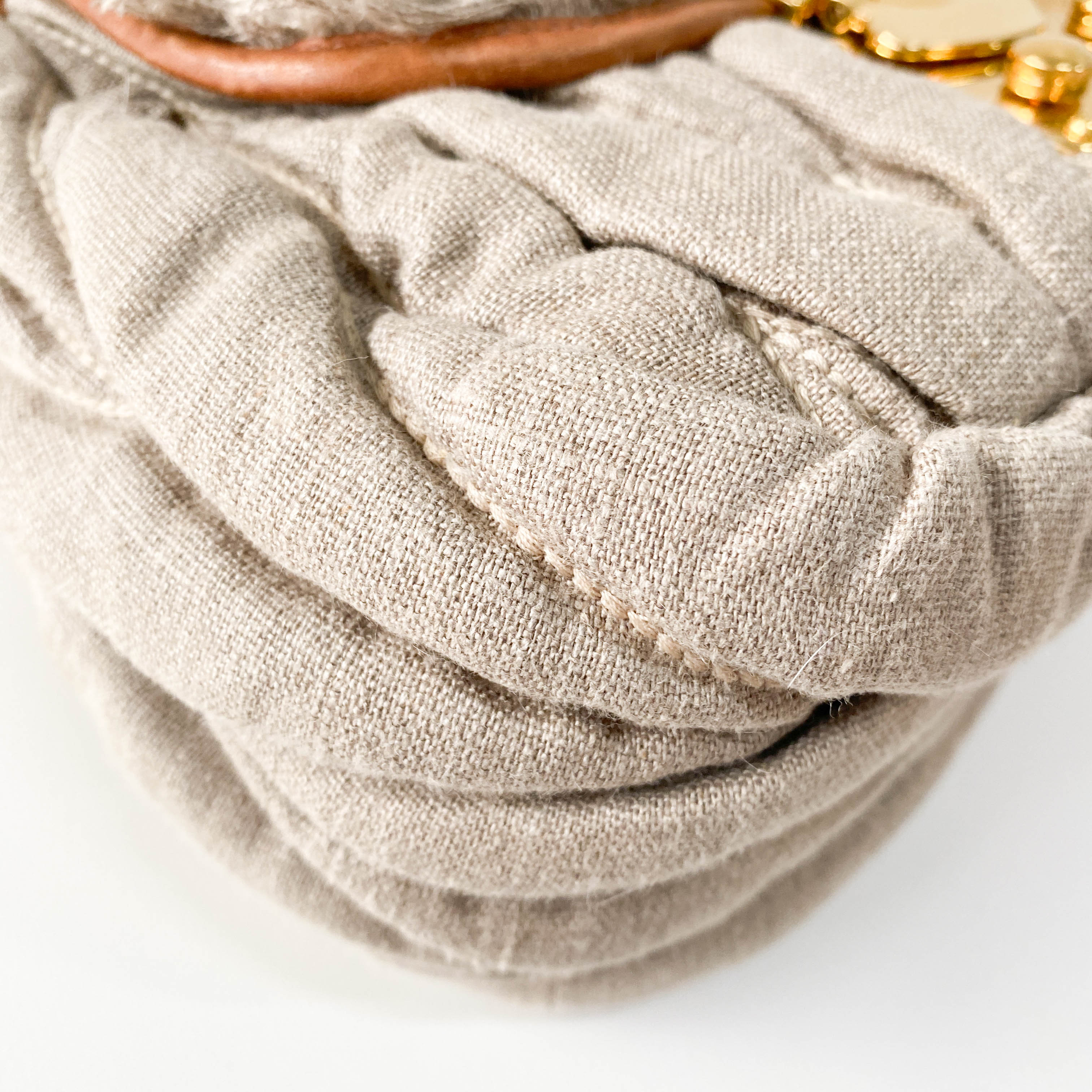 Grey Cotton Shoulder Bag