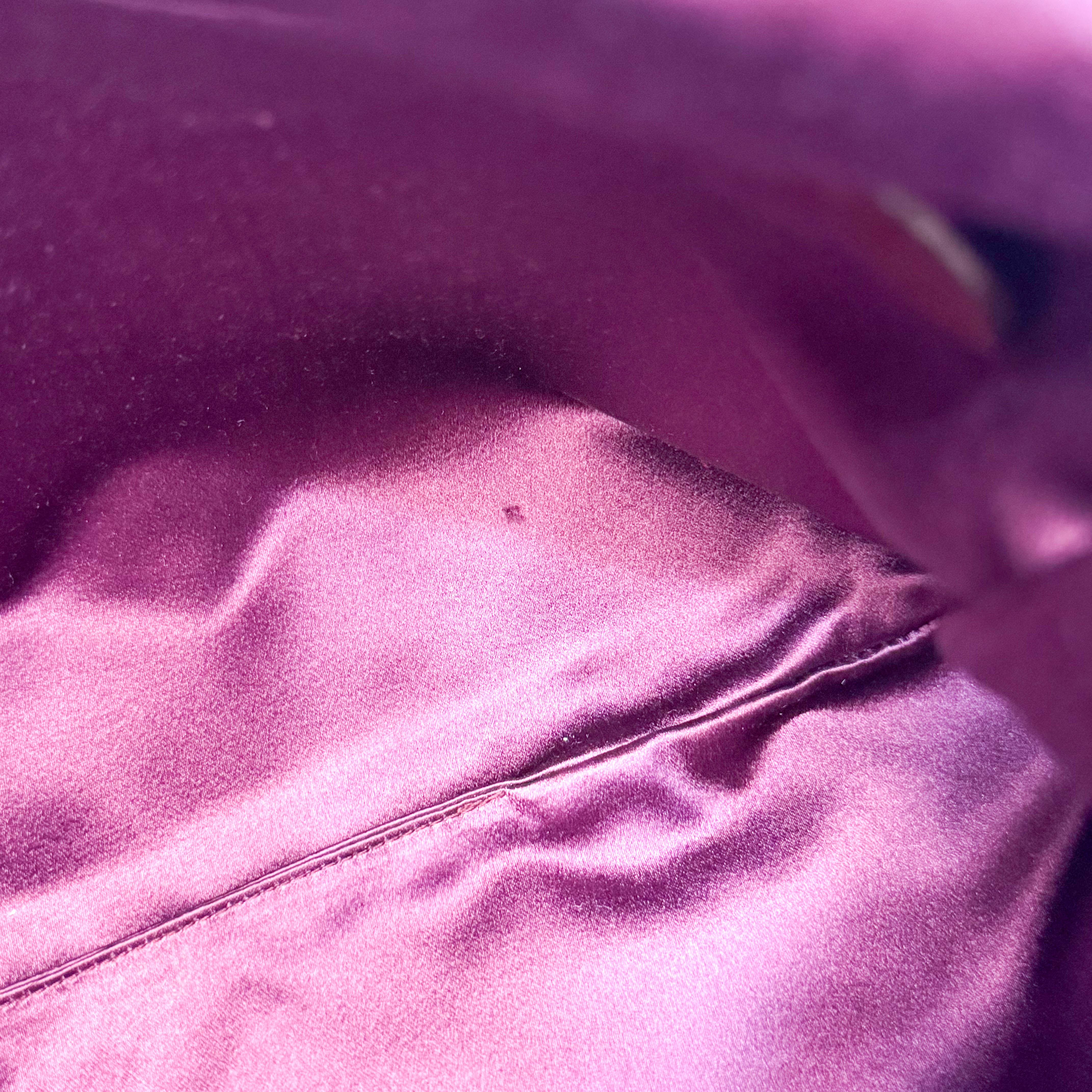 Purple Satin Shoulder Bag