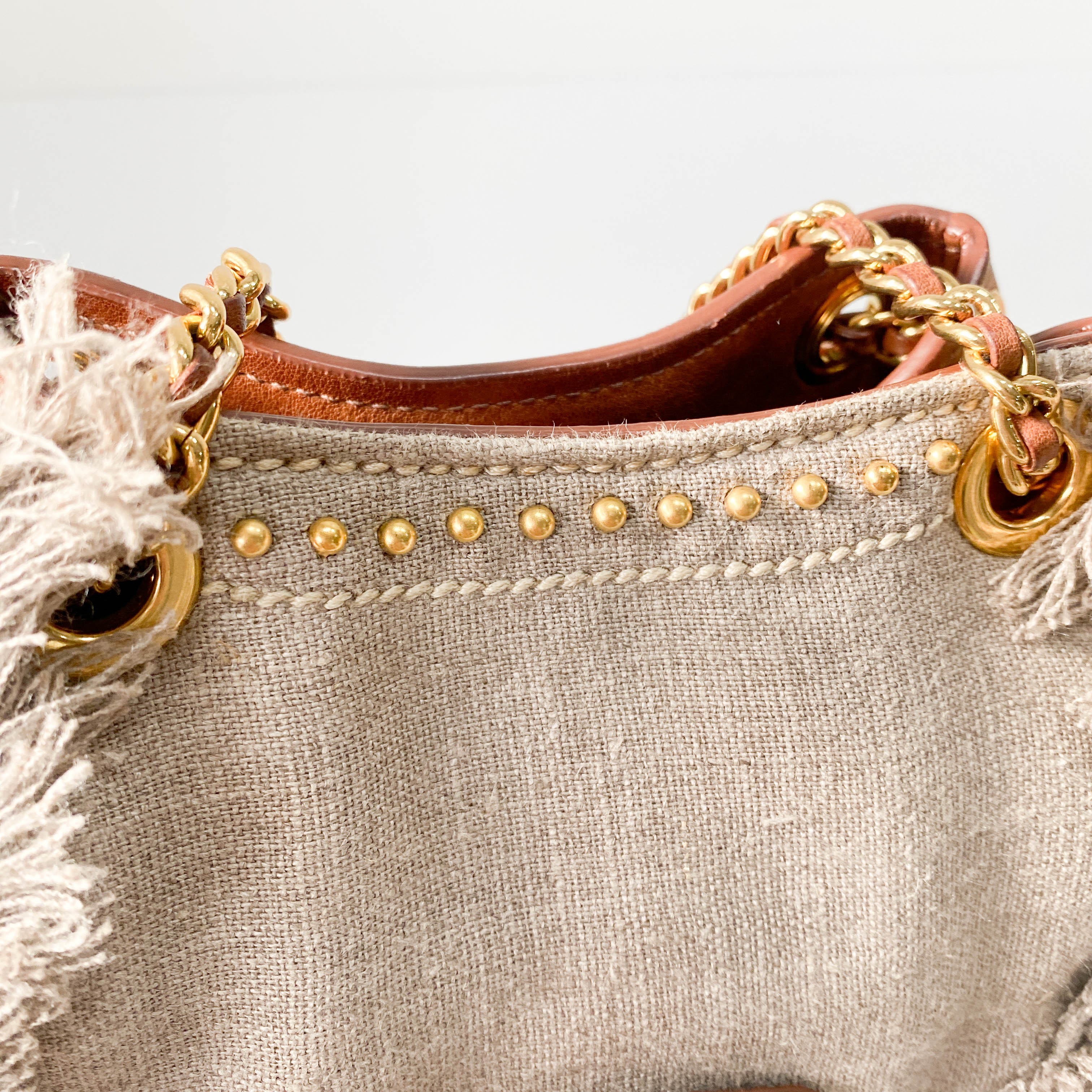 Grey Cotton Shoulder Bag