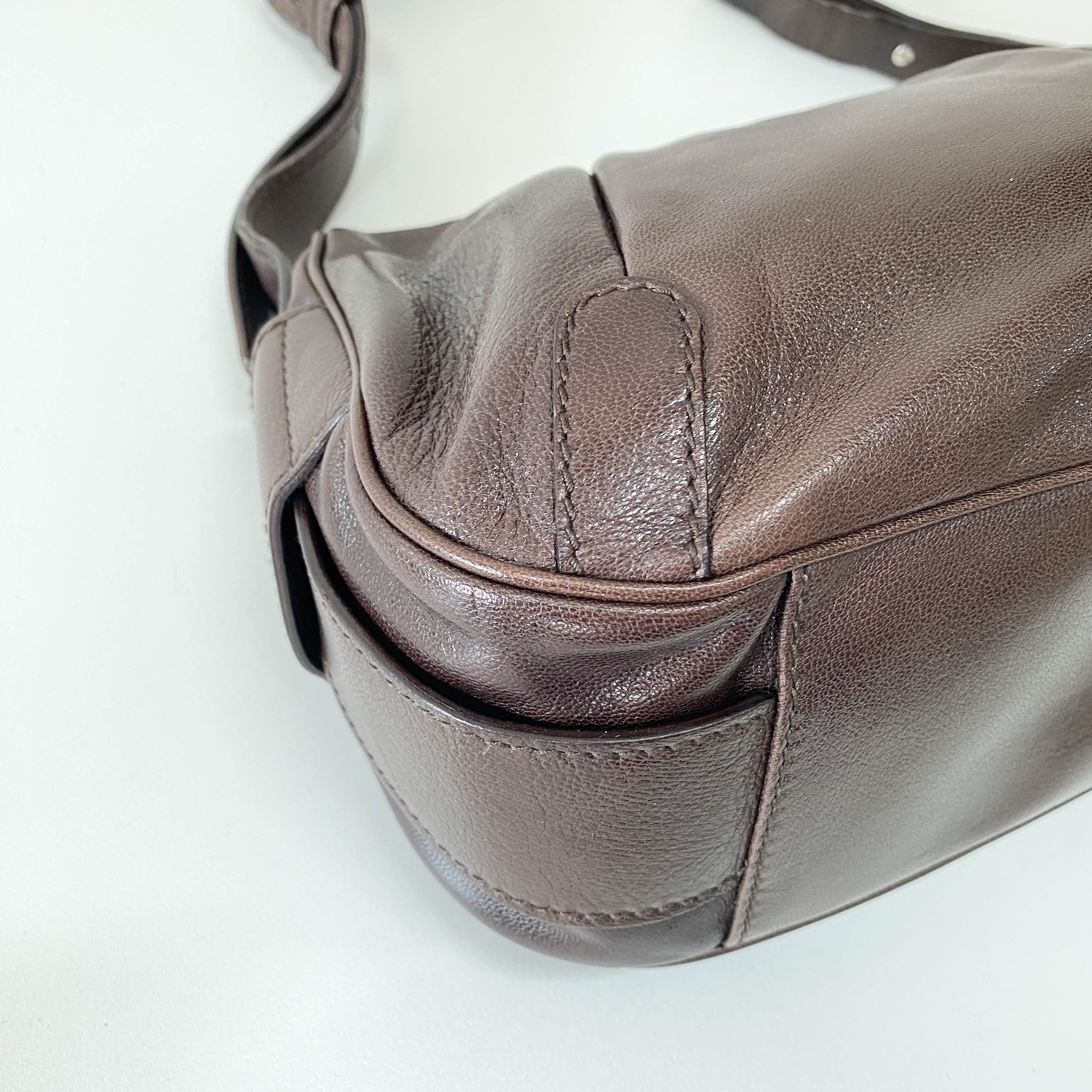 Mombasa Brown Leather Shoulder Bag