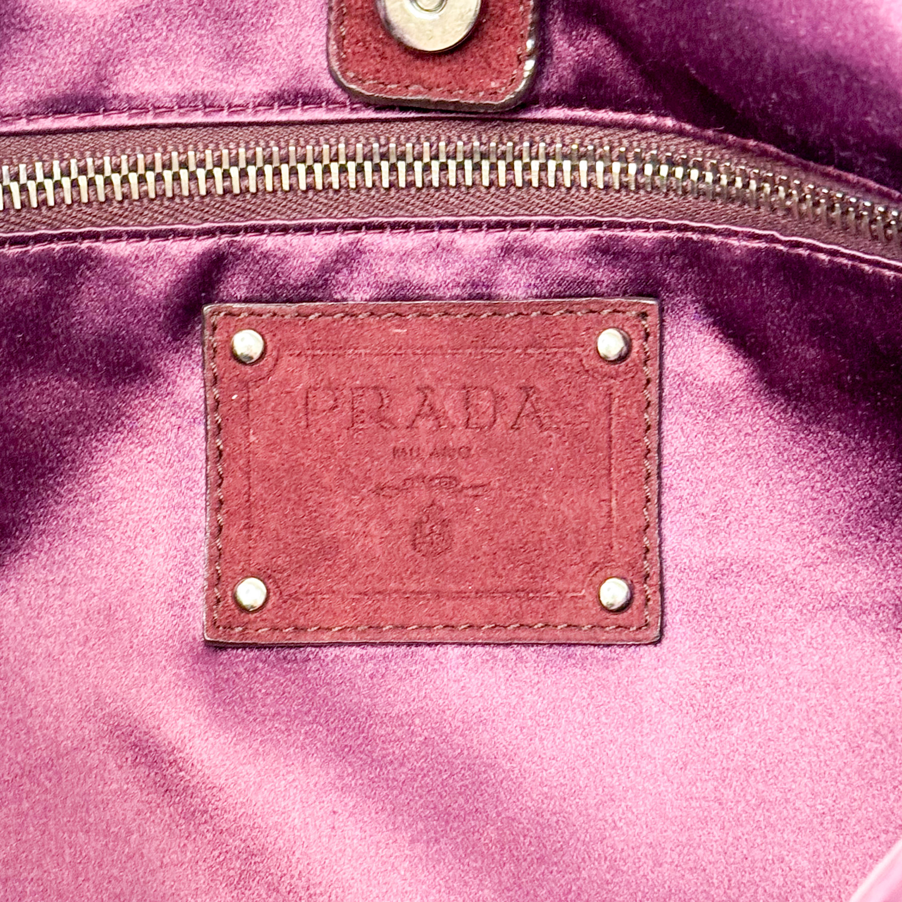 Purple Satin Shoulder Bag