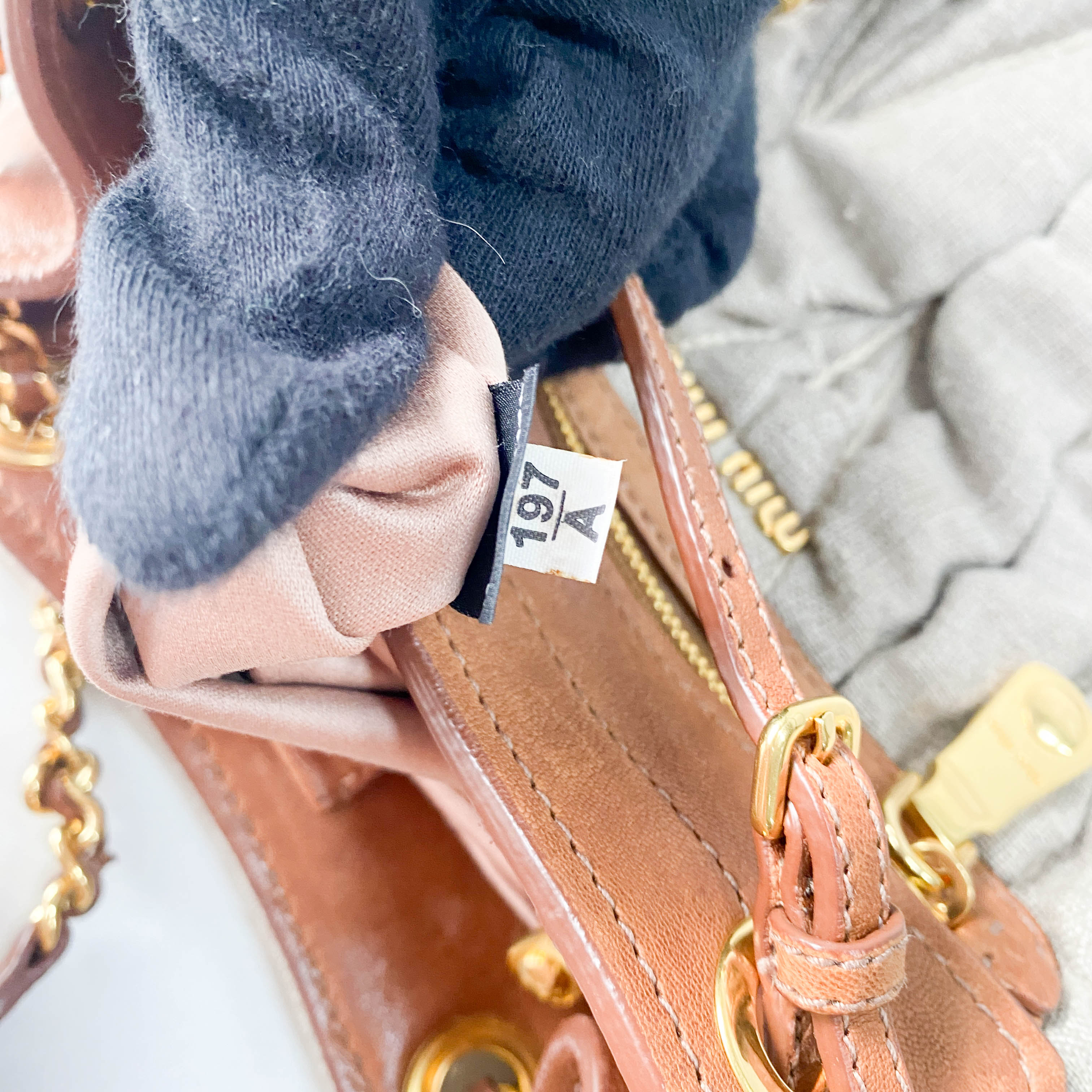 Grey Cotton Shoulder Bag