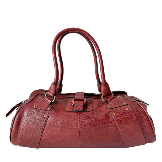 Red Leather Shoulder Bag