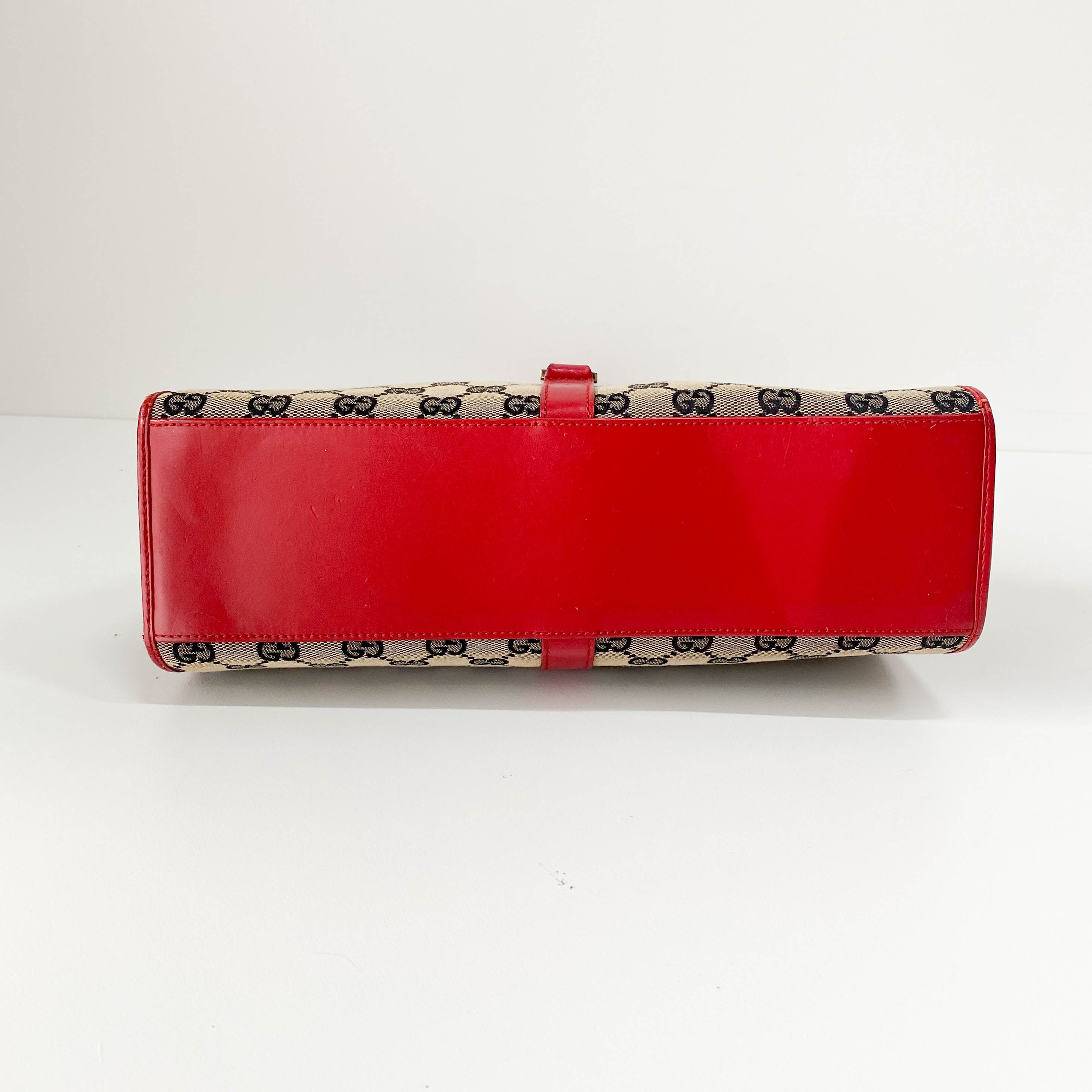 Jackie Small Red GG Canvas Shoulder Bag