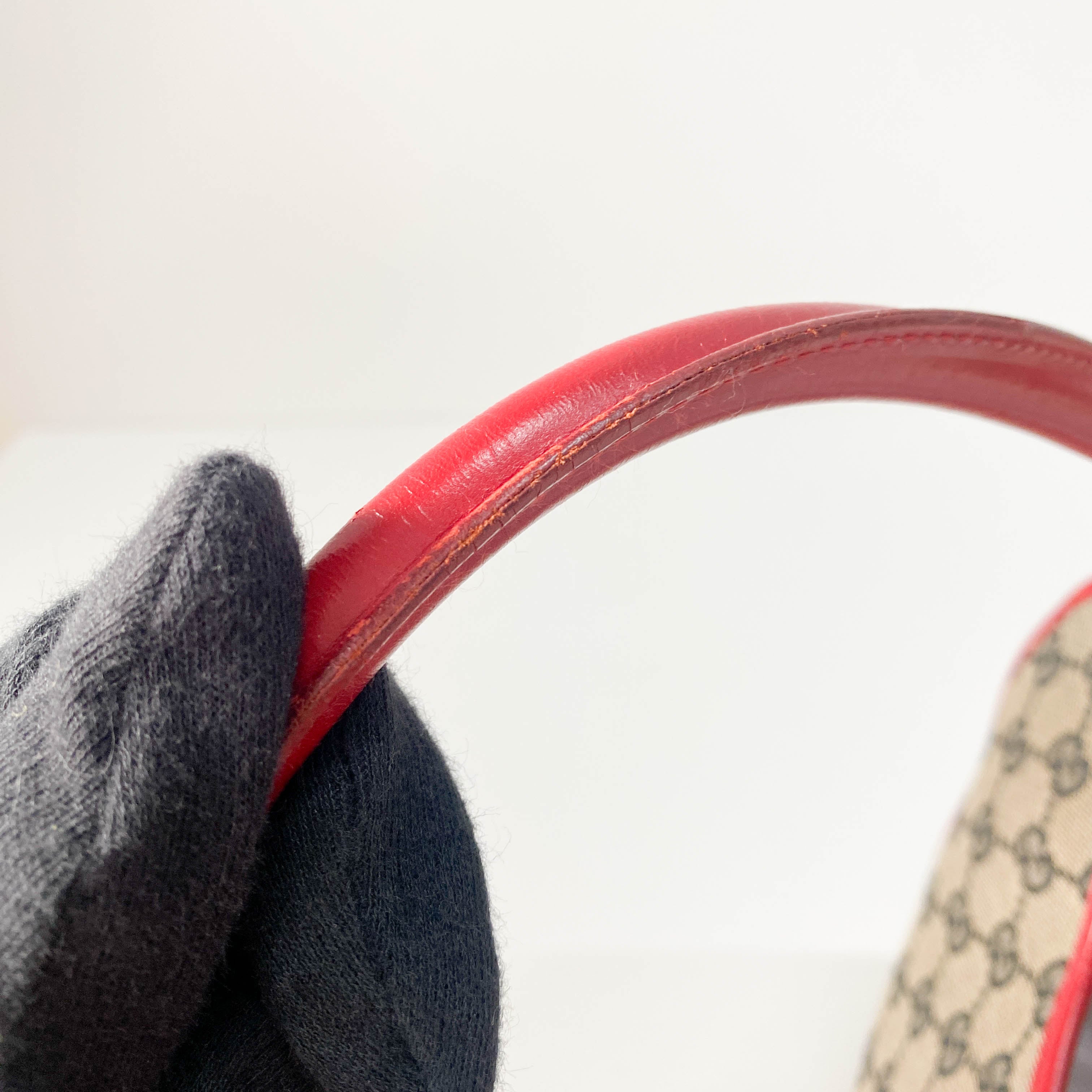 Jackie Small Red GG Canvas Shoulder Bag