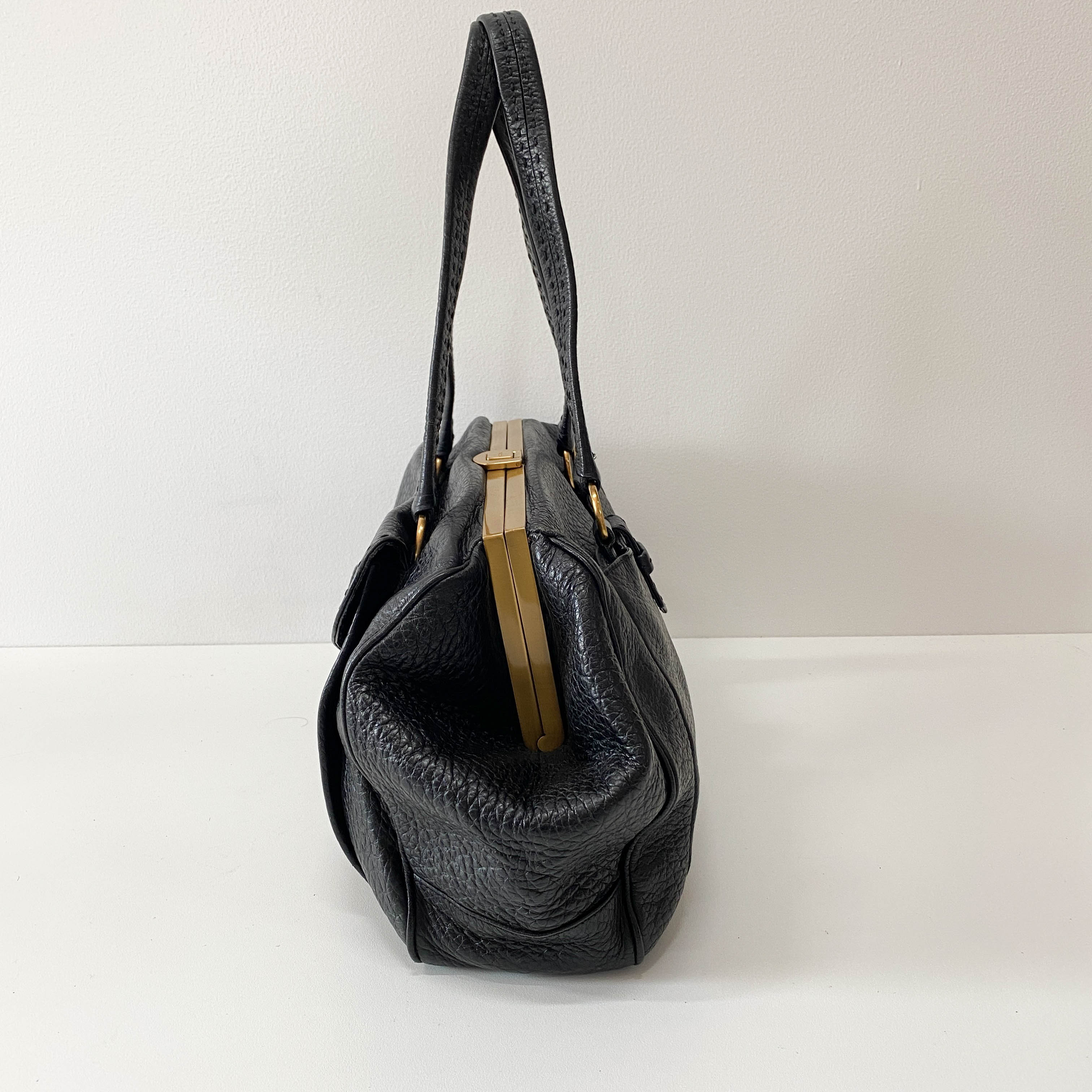 Black Leather Shoulder Bag