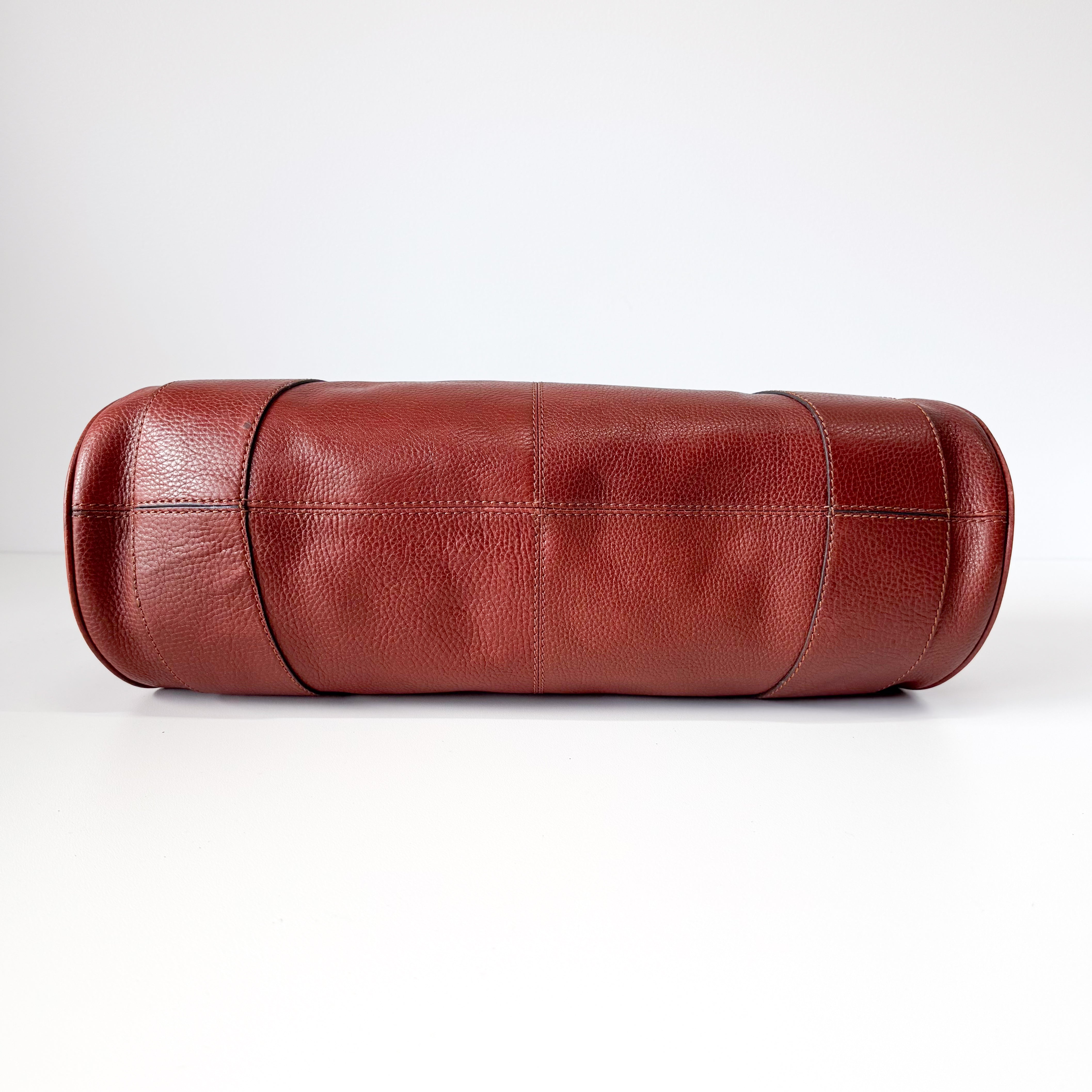 Red Leather Shoulder Bag