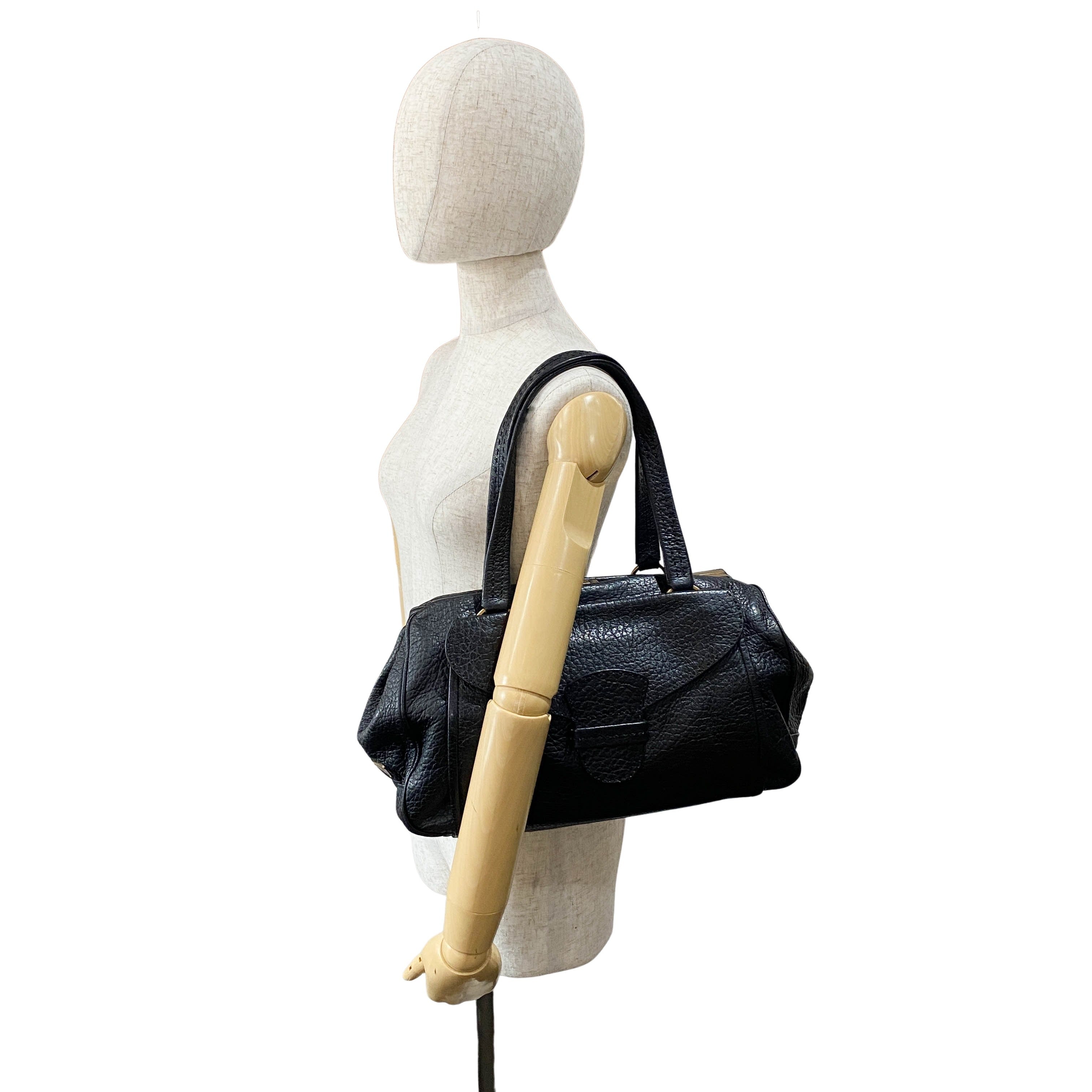 Black Leather Shoulder Bag