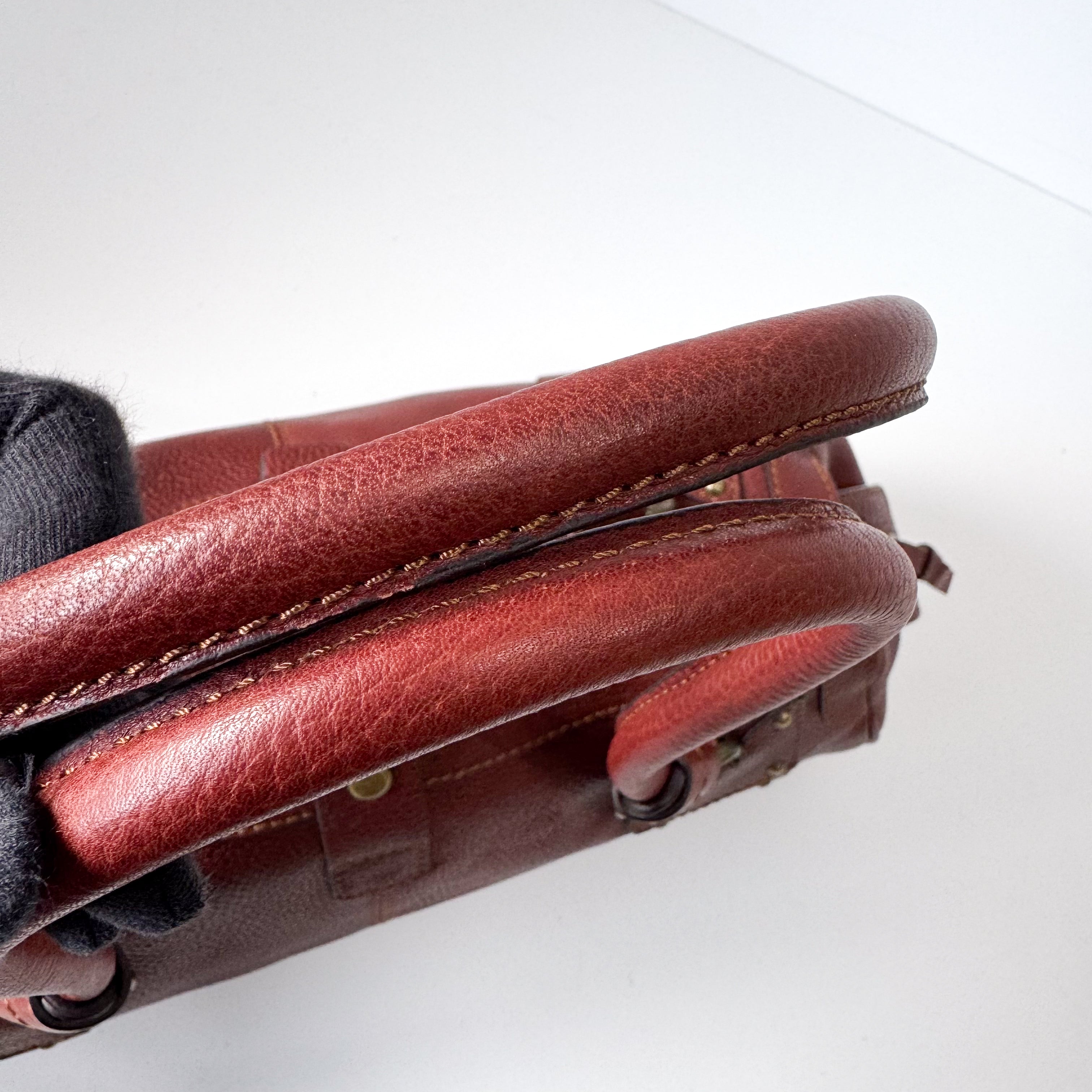 Red Leather Shoulder Bag