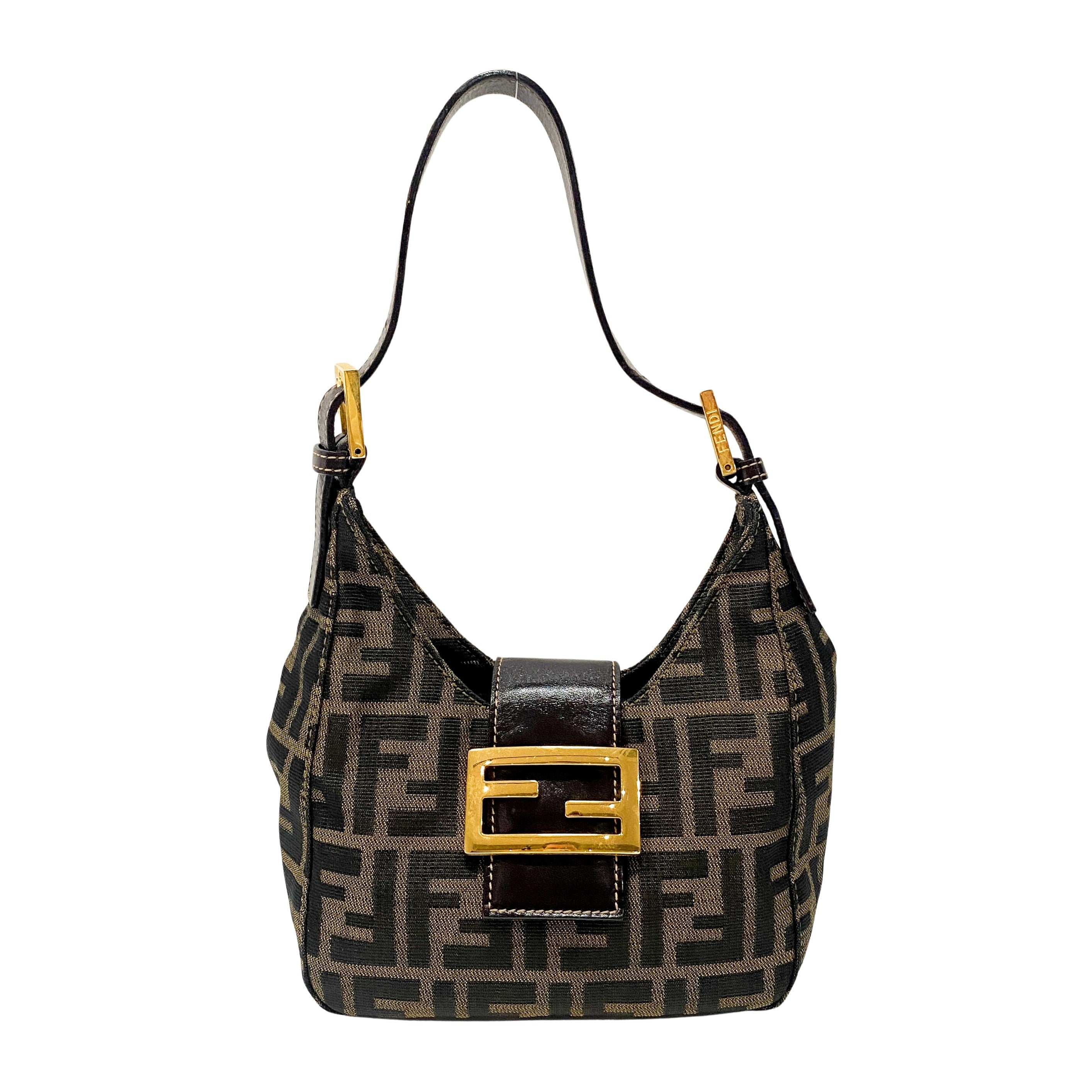 Zucca Mini Brown Hobo Shoulder Bag