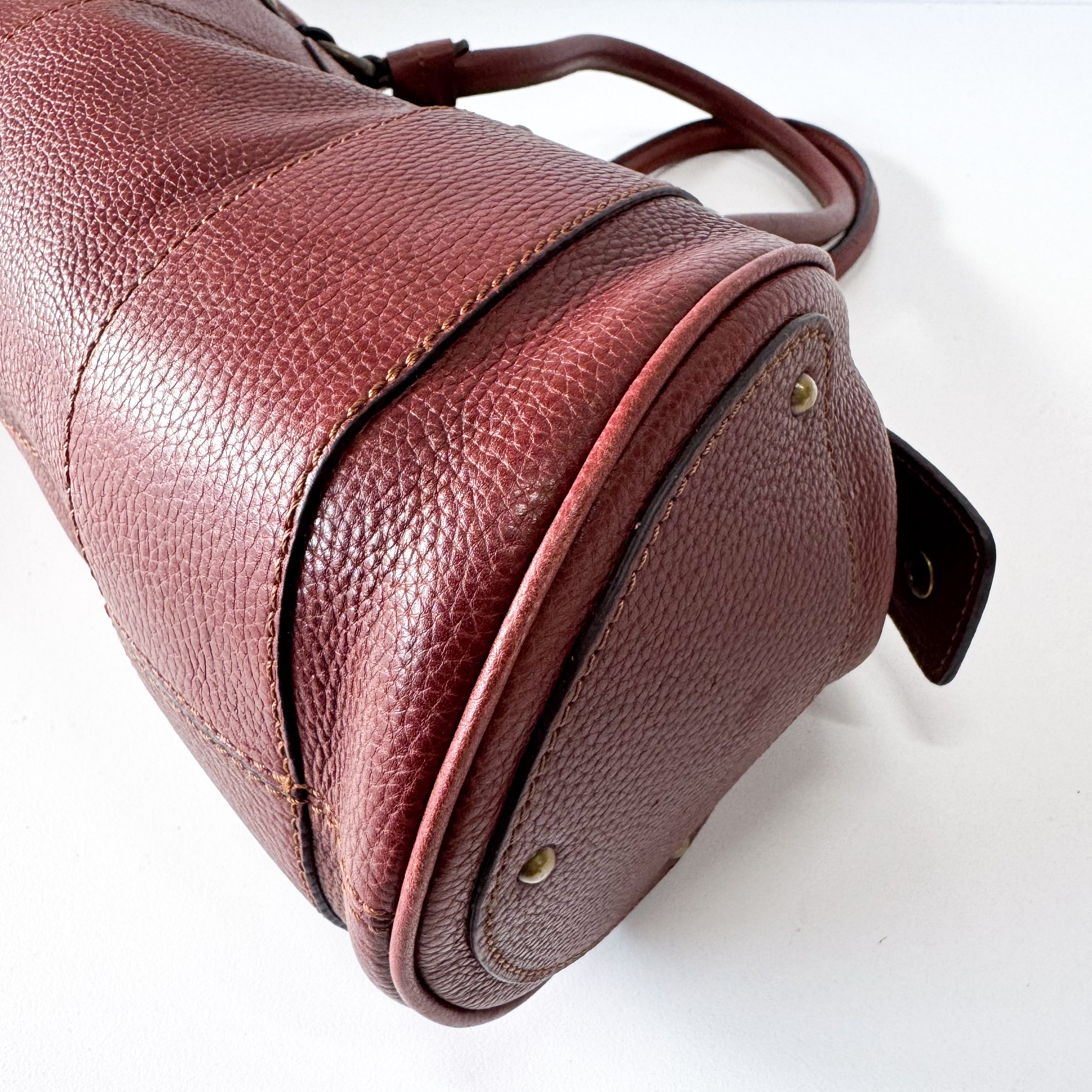 Red Leather Shoulder Bag