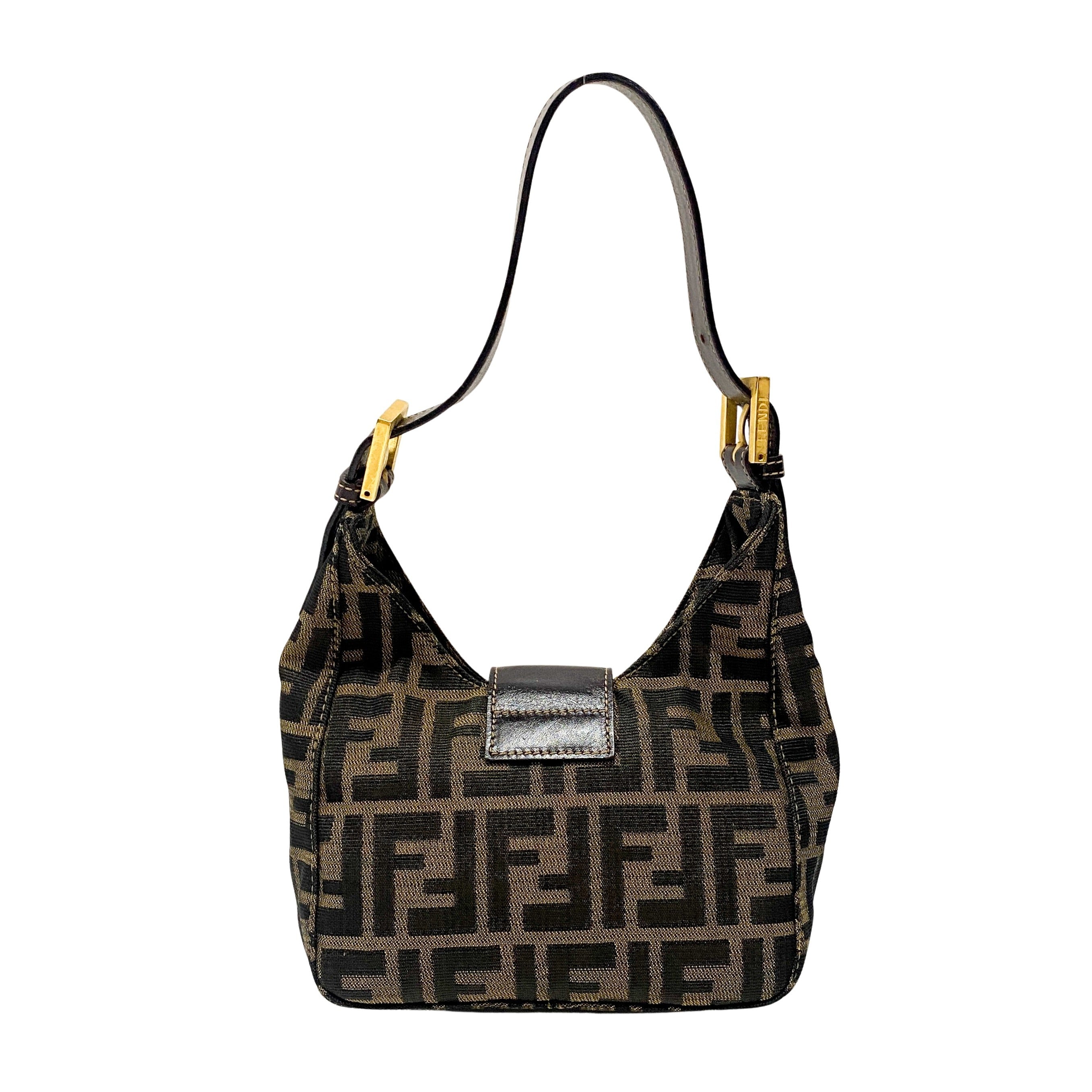 Zucca Mini Brown Hobo Shoulder Bag