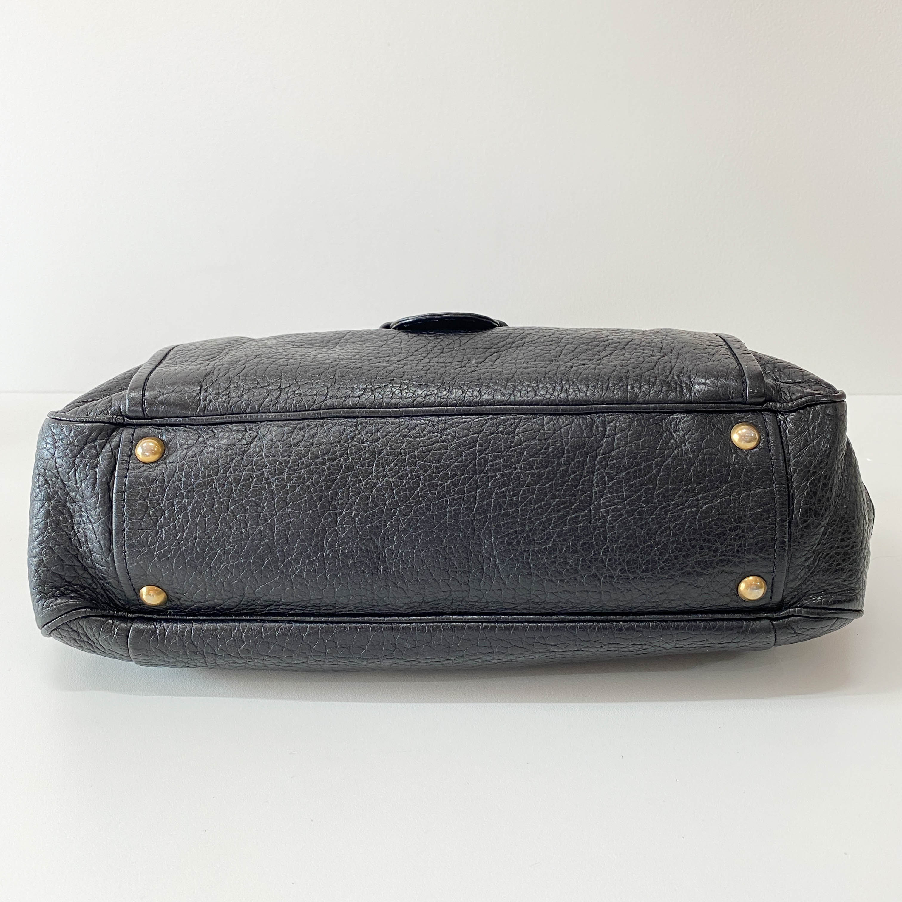 Black Leather Shoulder Bag