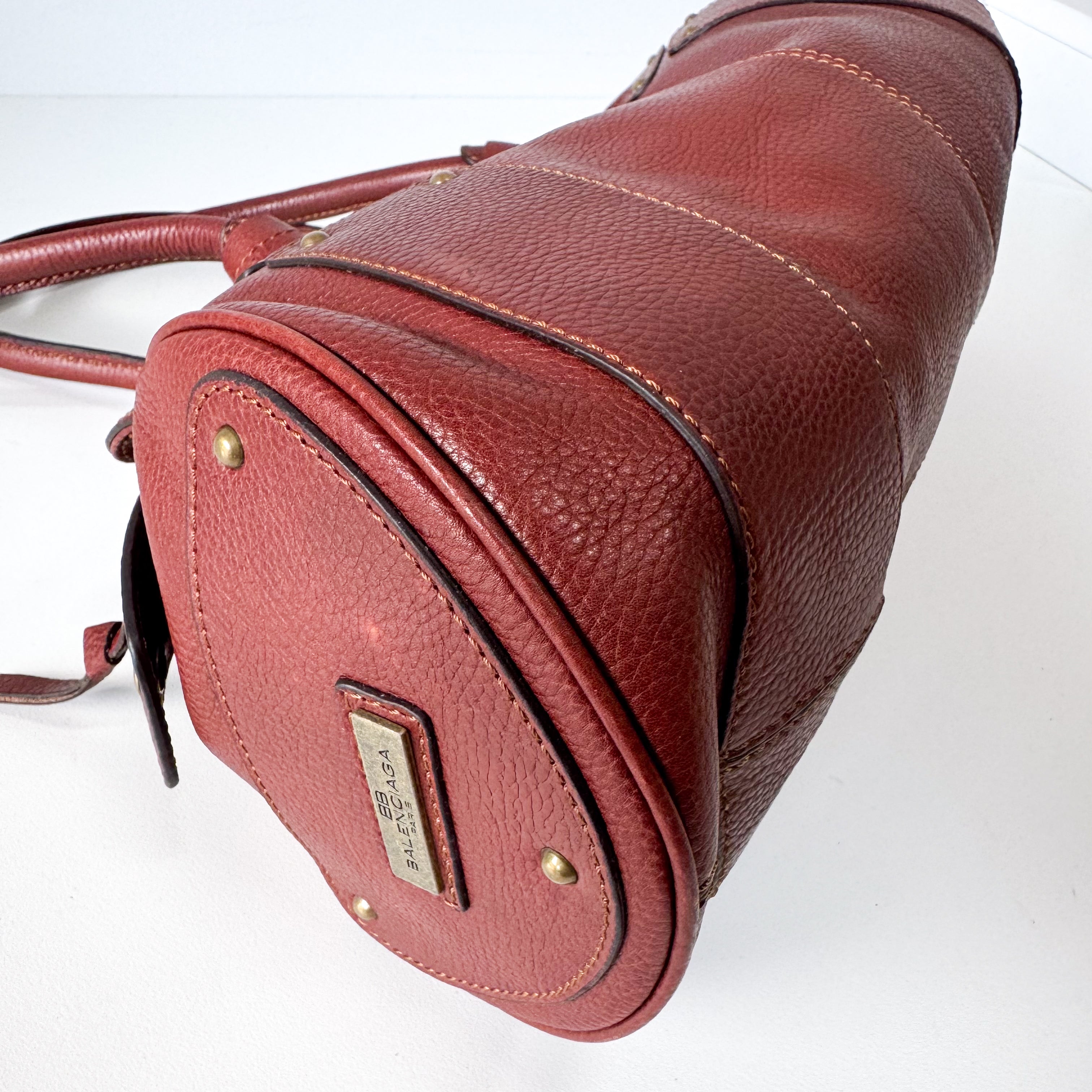 Red Leather Shoulder Bag