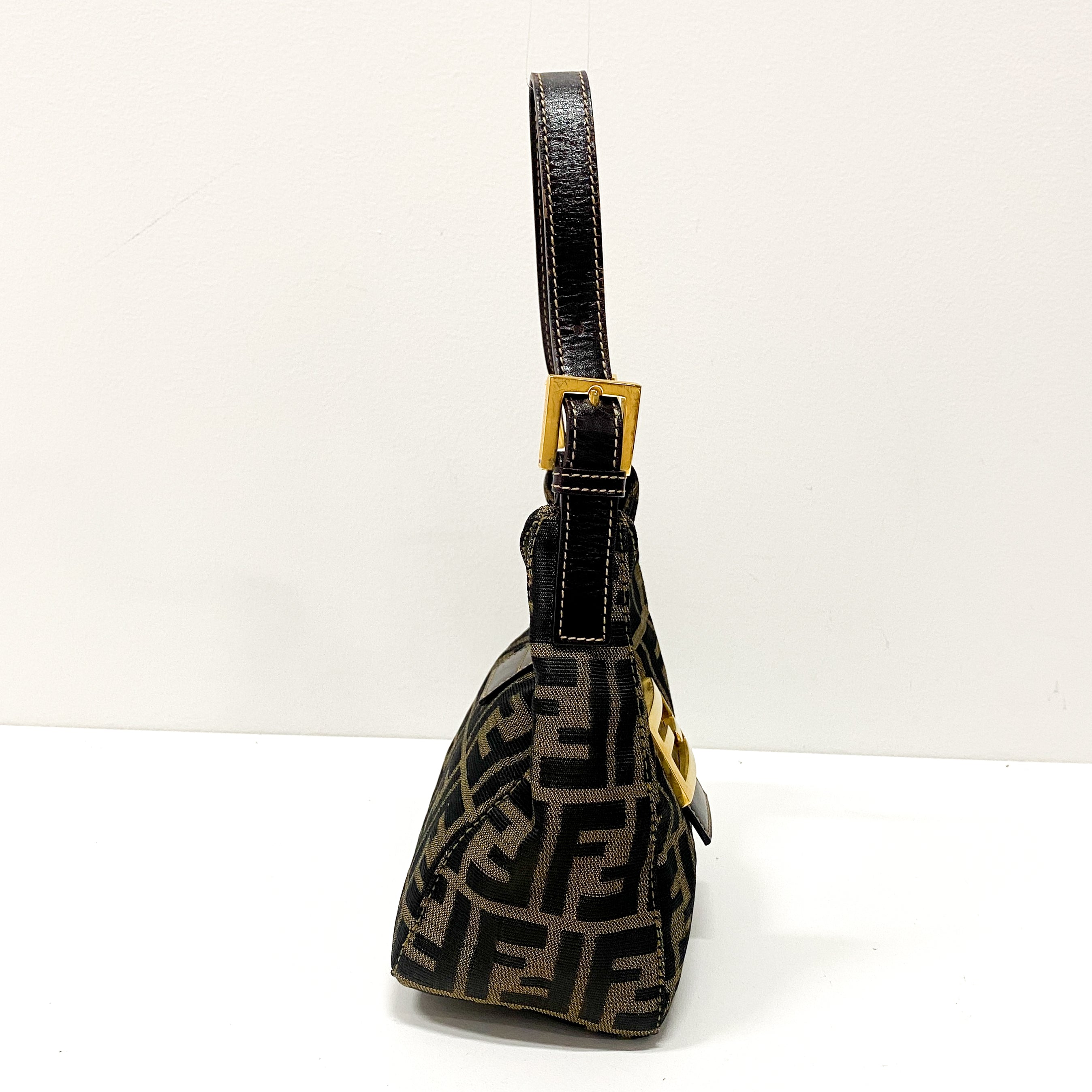 Zucca Mini Brown Hobo Shoulder Bag