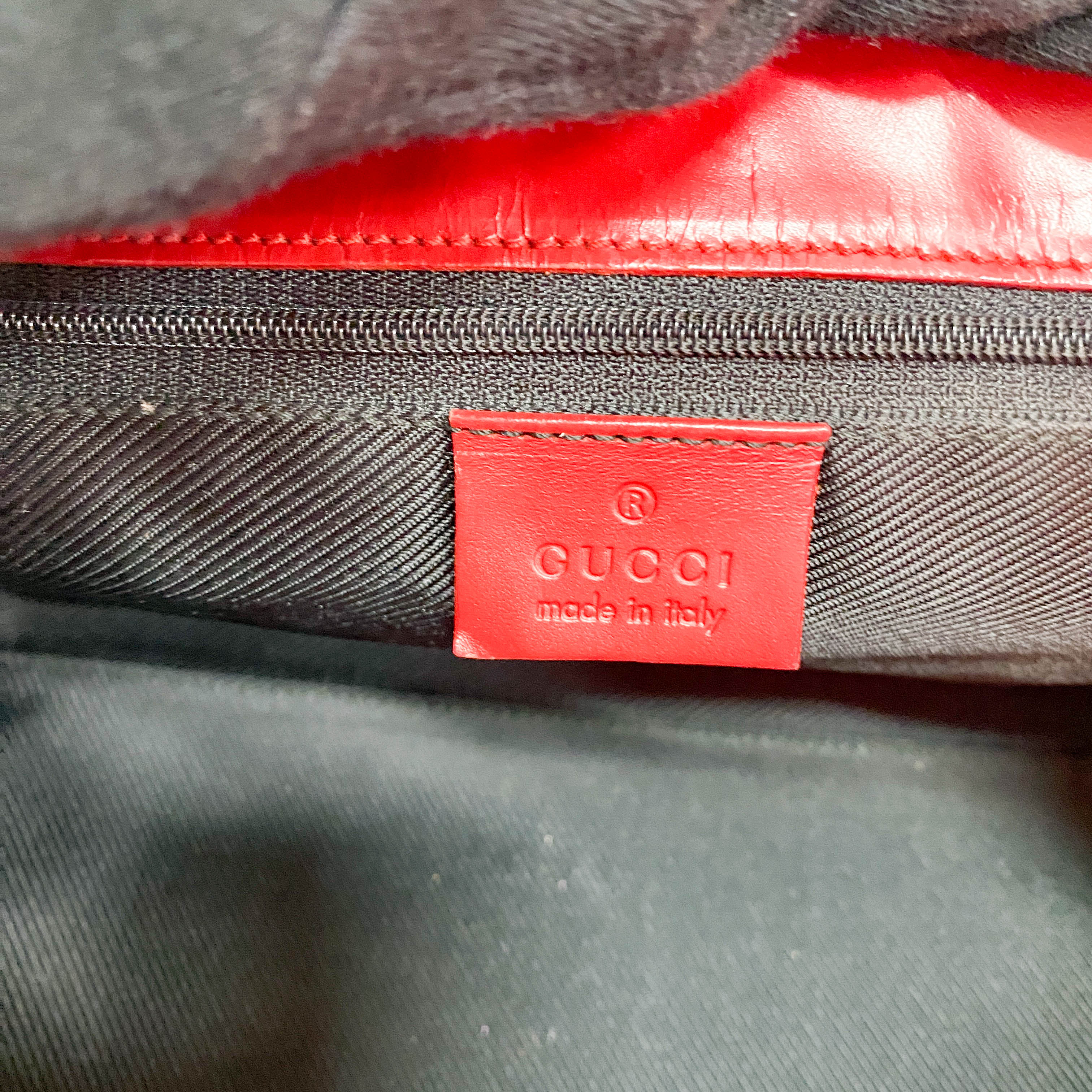 Jackie Small Red GG Canvas Shoulder Bag