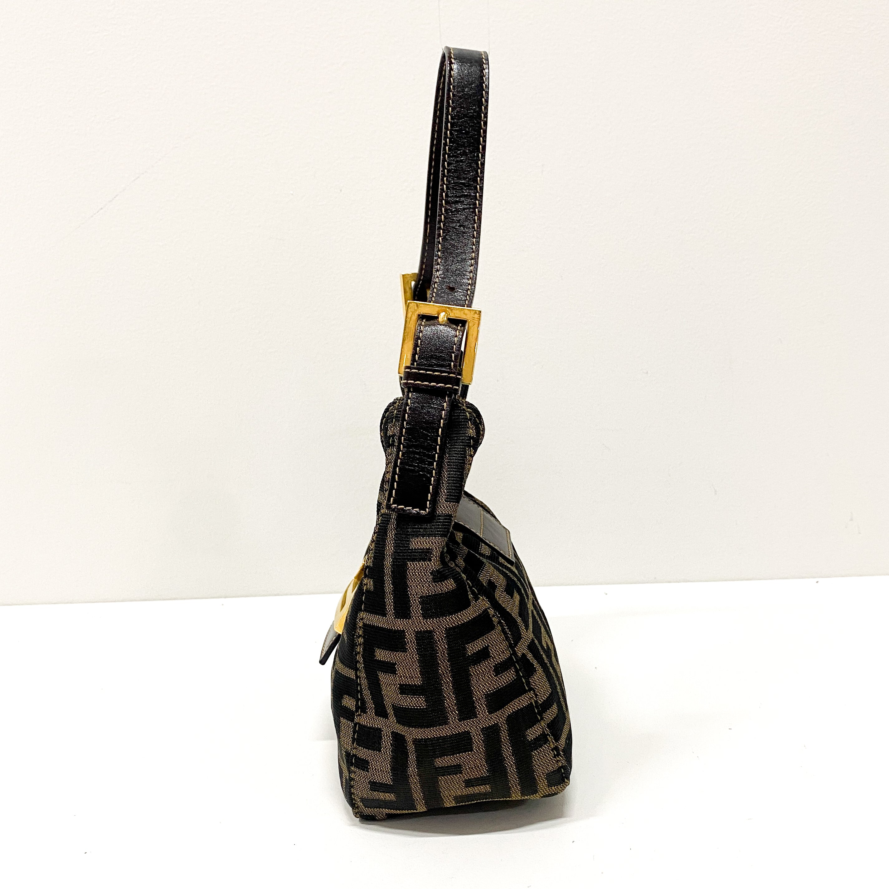 Zucca Mini Brown Hobo Shoulder Bag