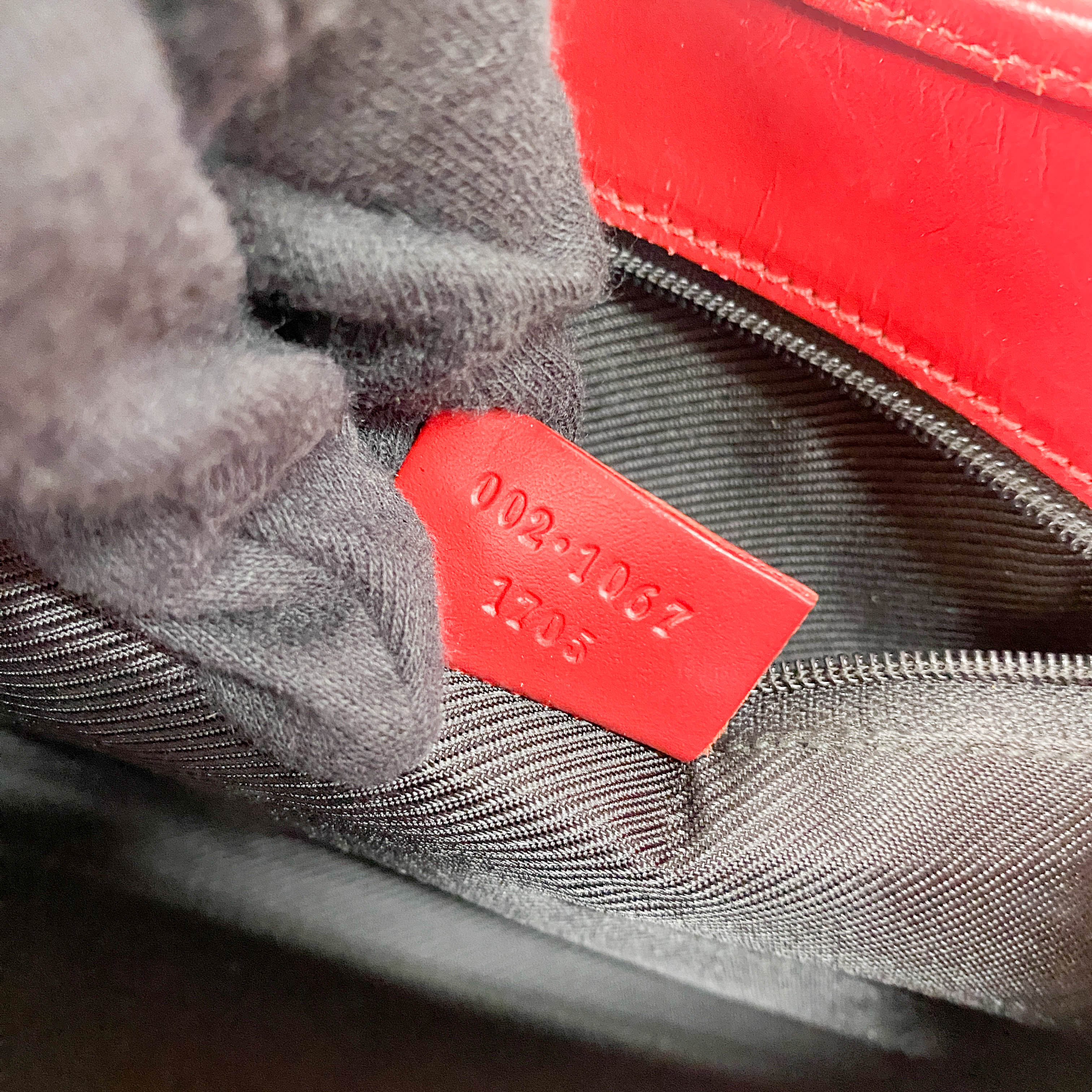 Jackie Small Red GG Canvas Shoulder Bag