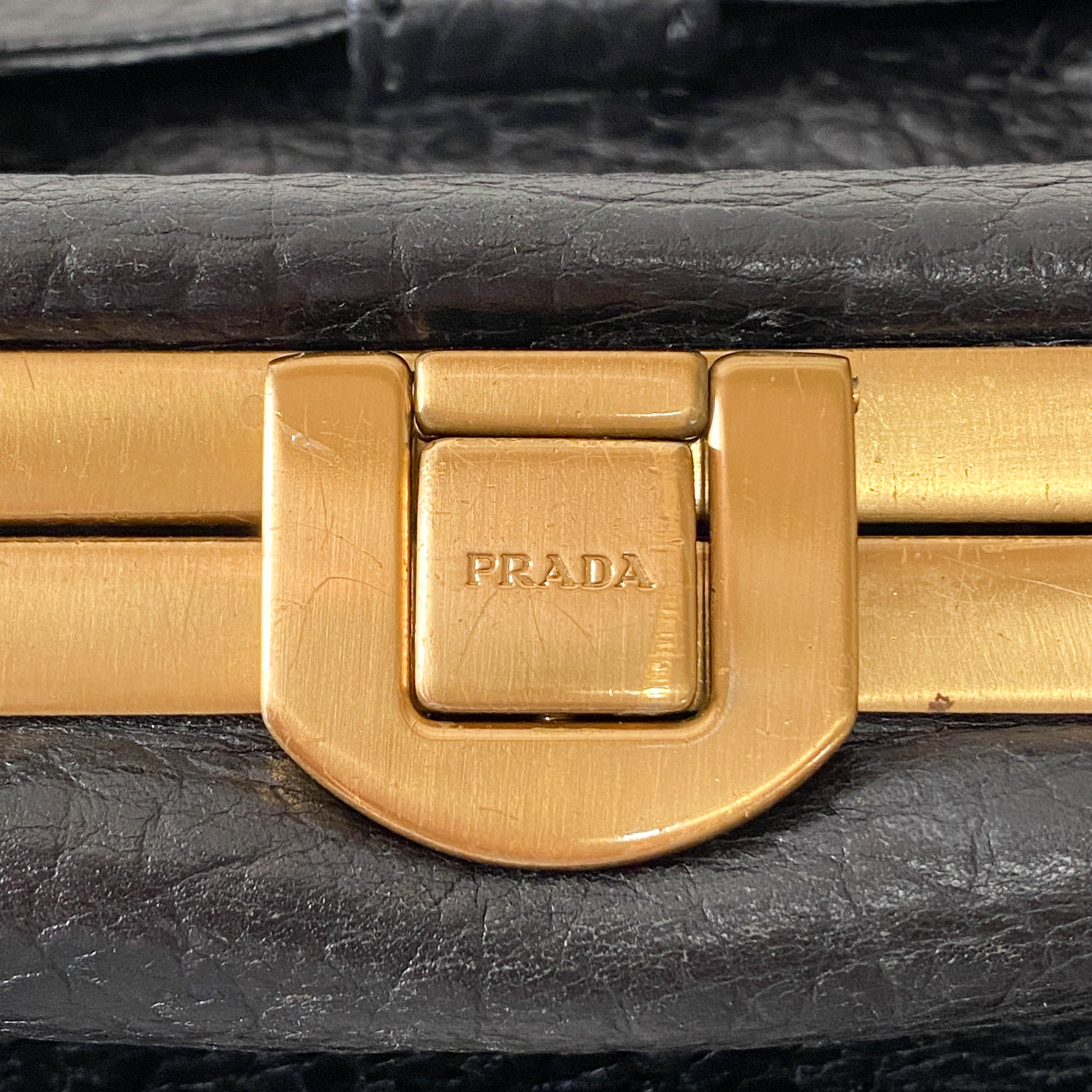 Black Leather Shoulder Bag