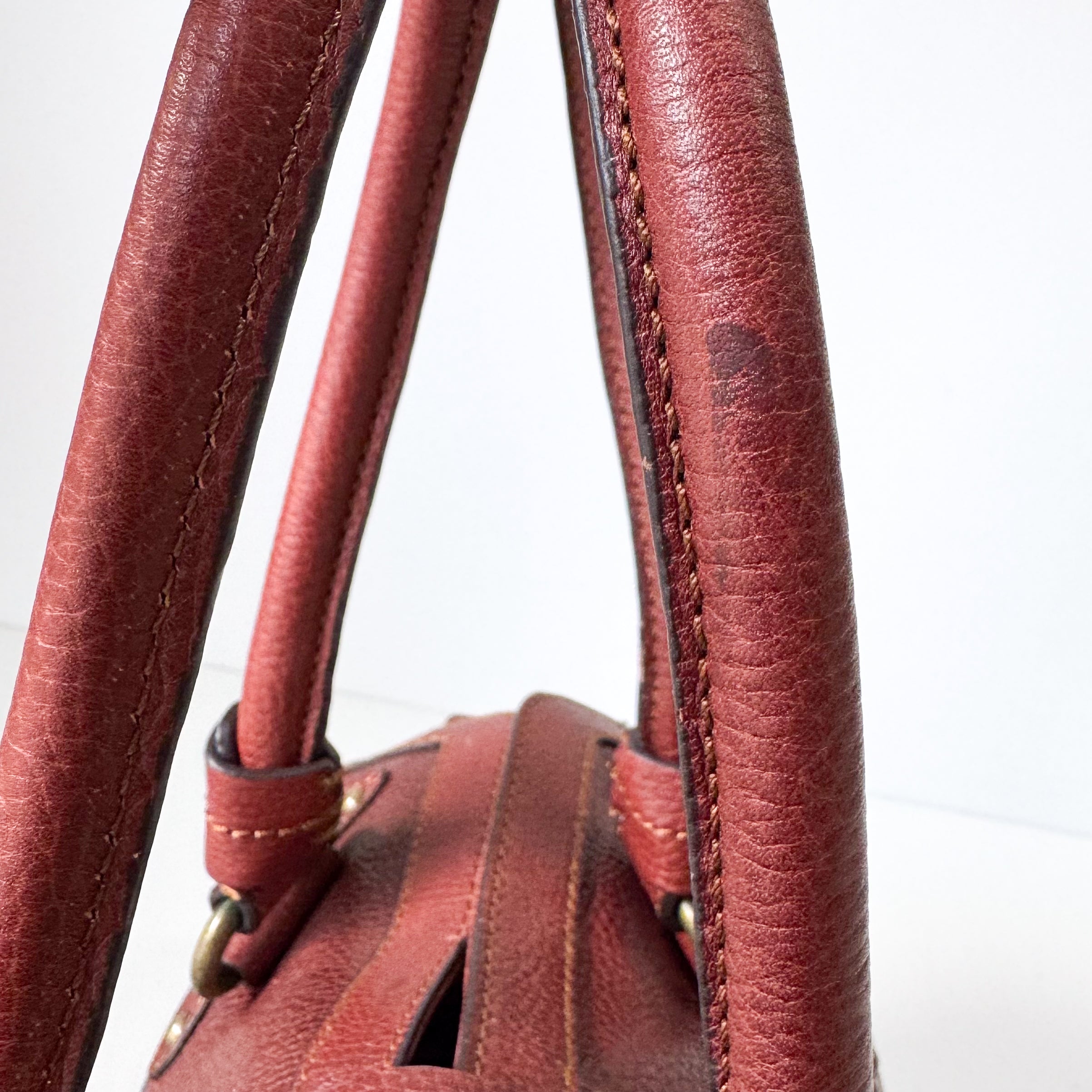 Red Leather Shoulder Bag