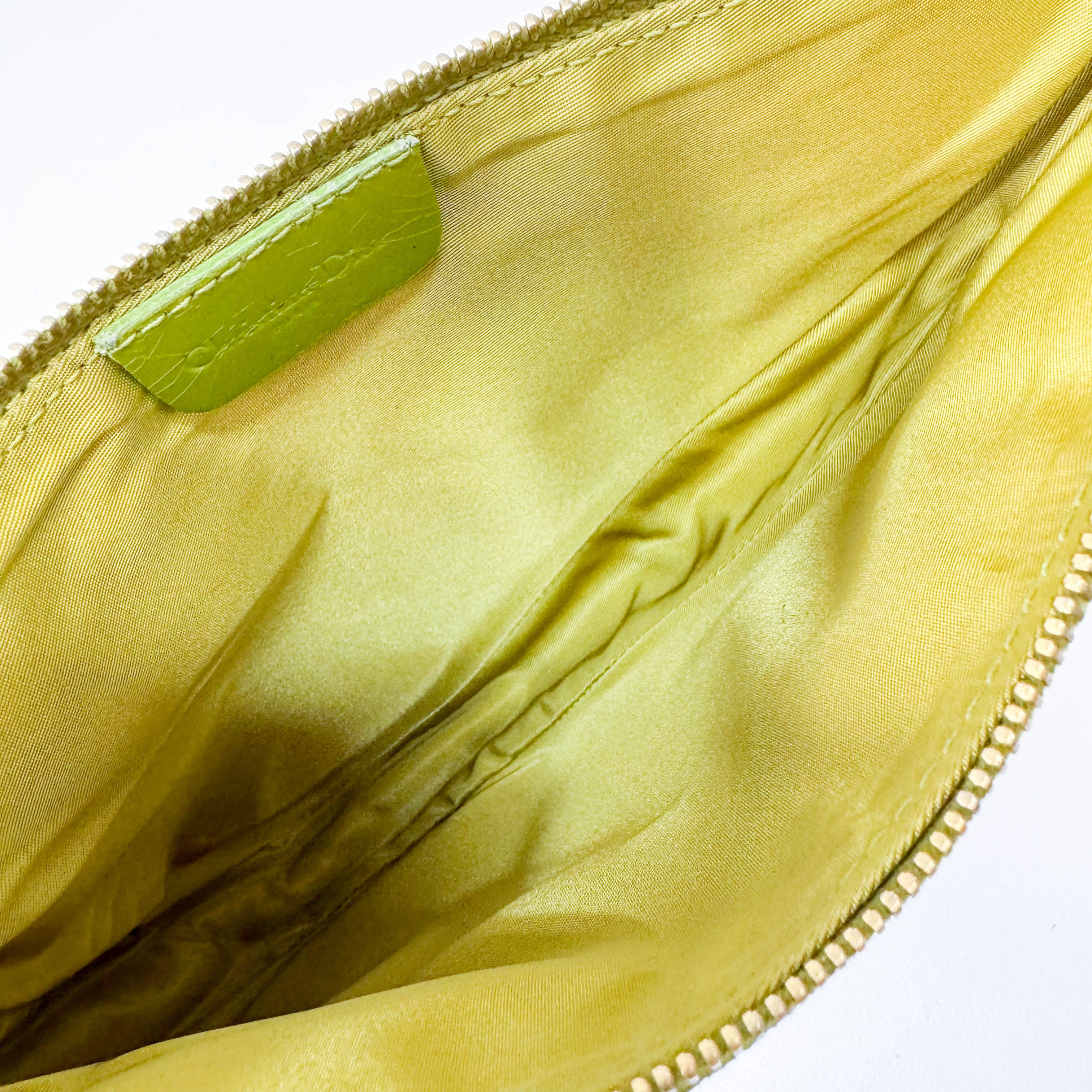 Saddle Mini Green Lizard Leather Shoulder Bag