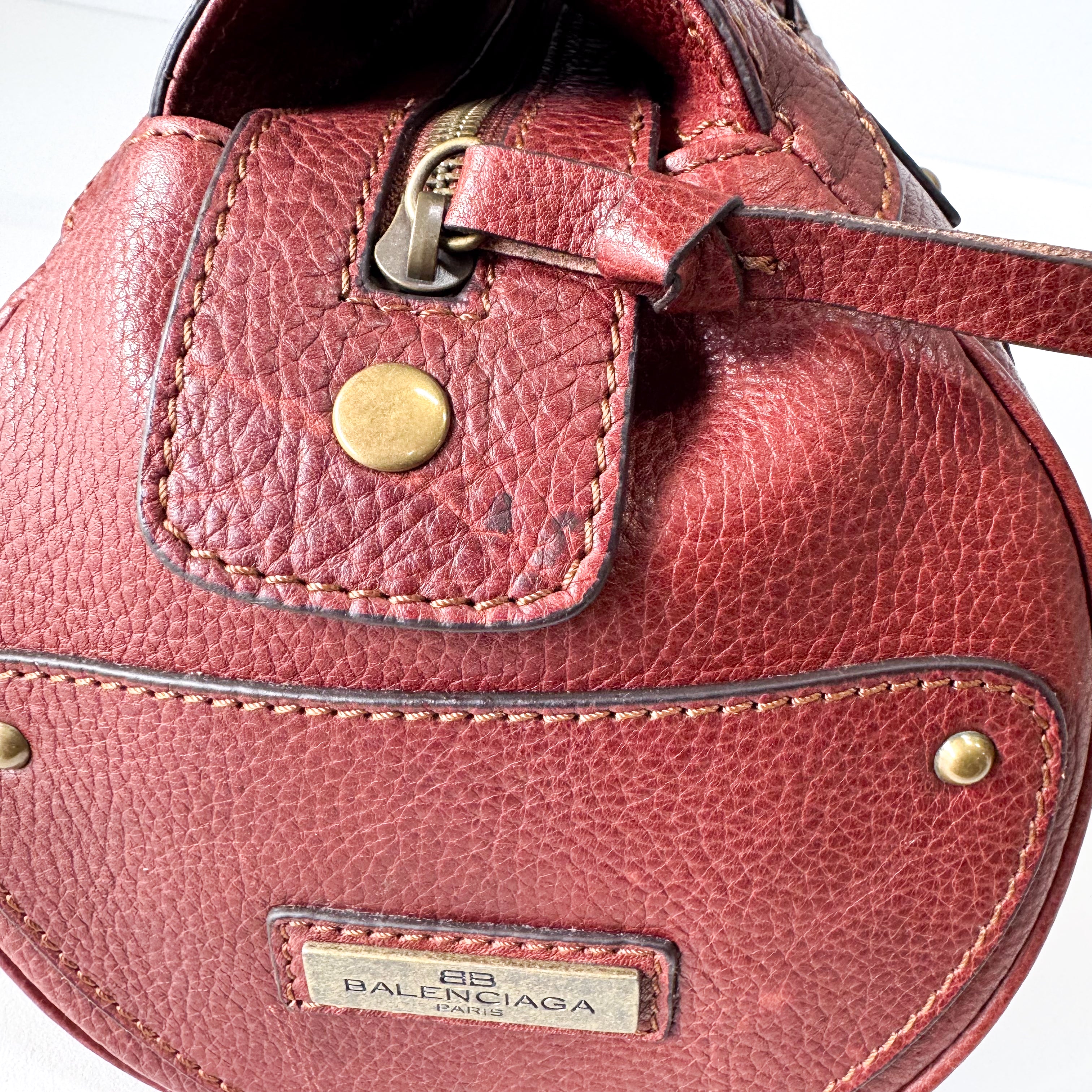 Red Leather Shoulder Bag