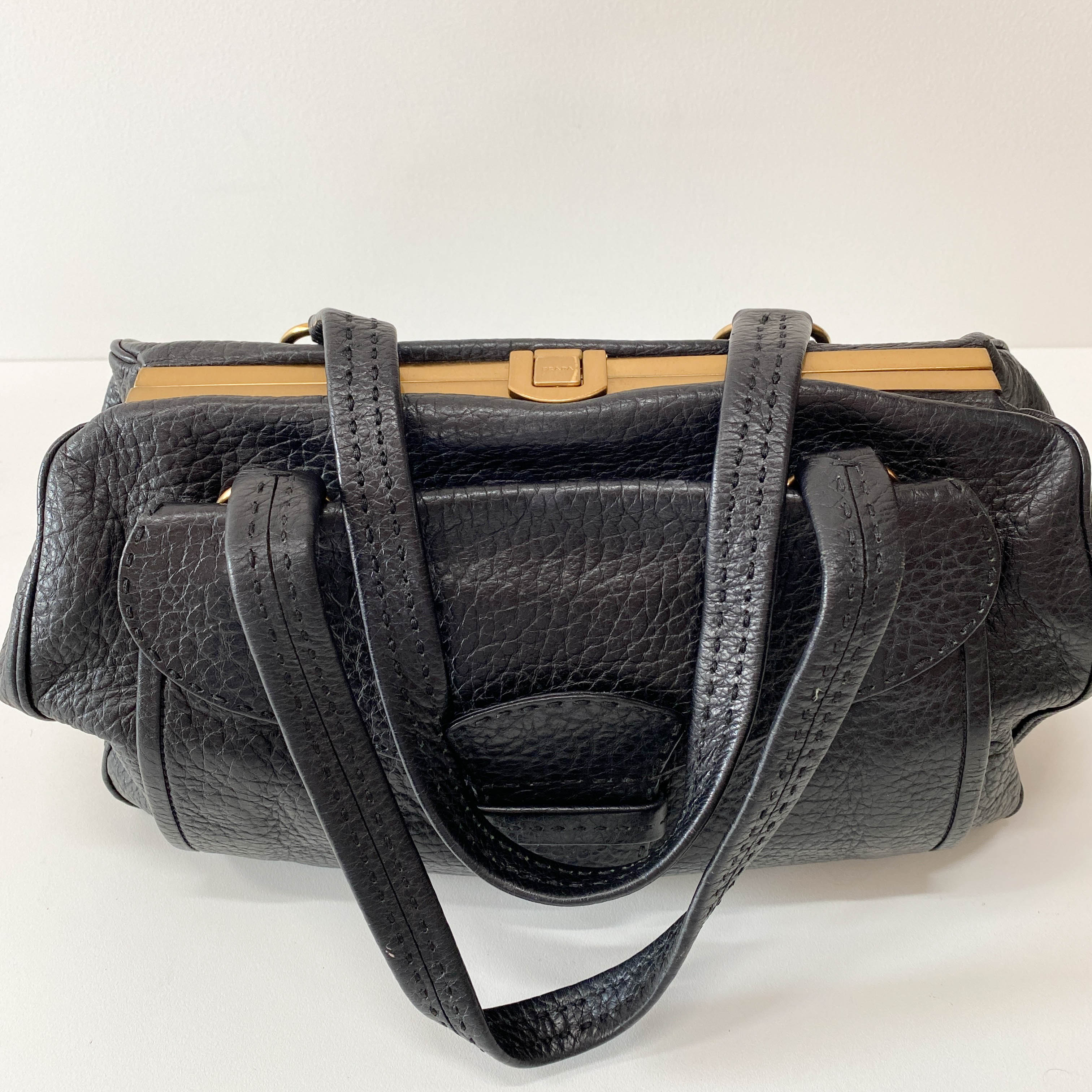 Black Leather Shoulder Bag