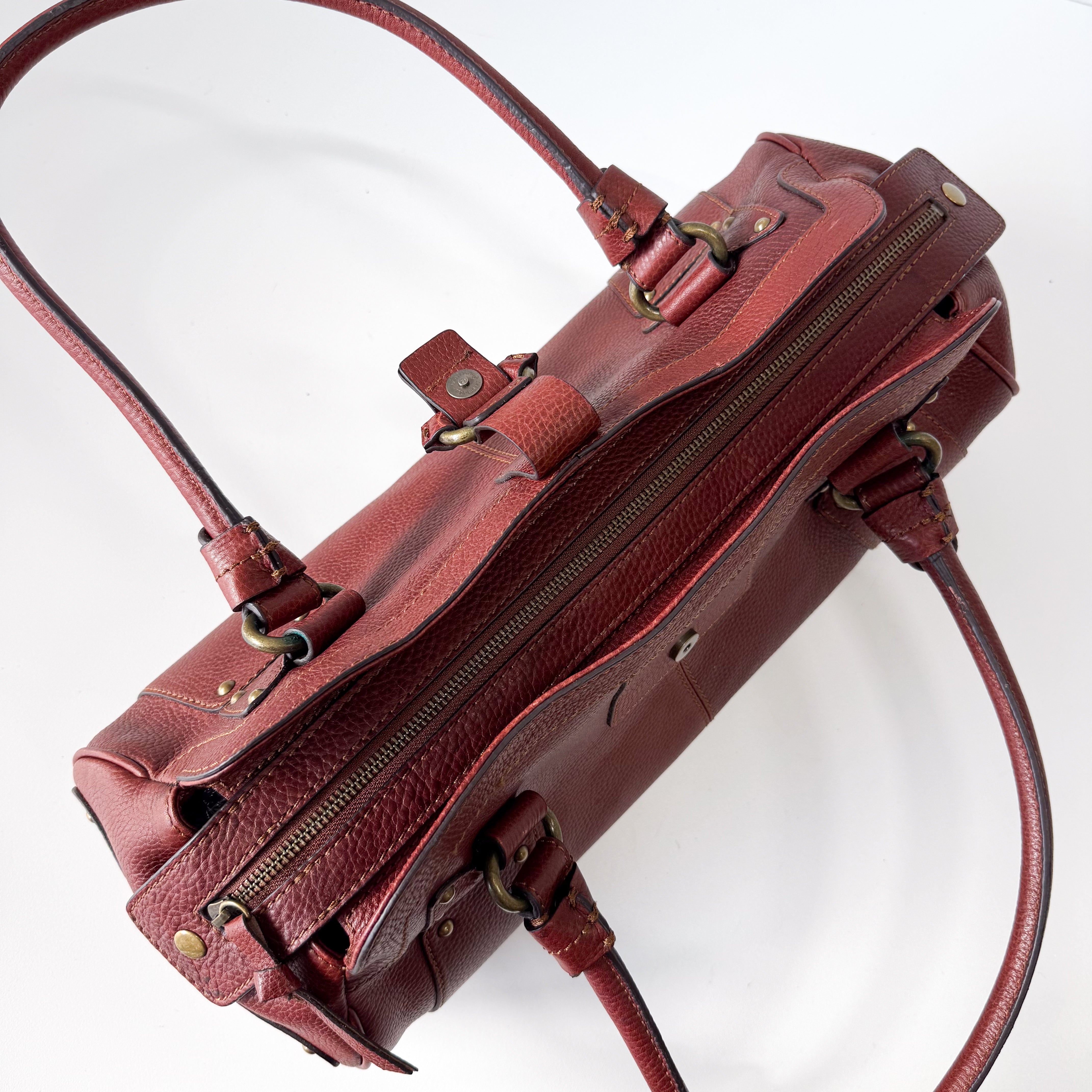 Red Leather Shoulder Bag