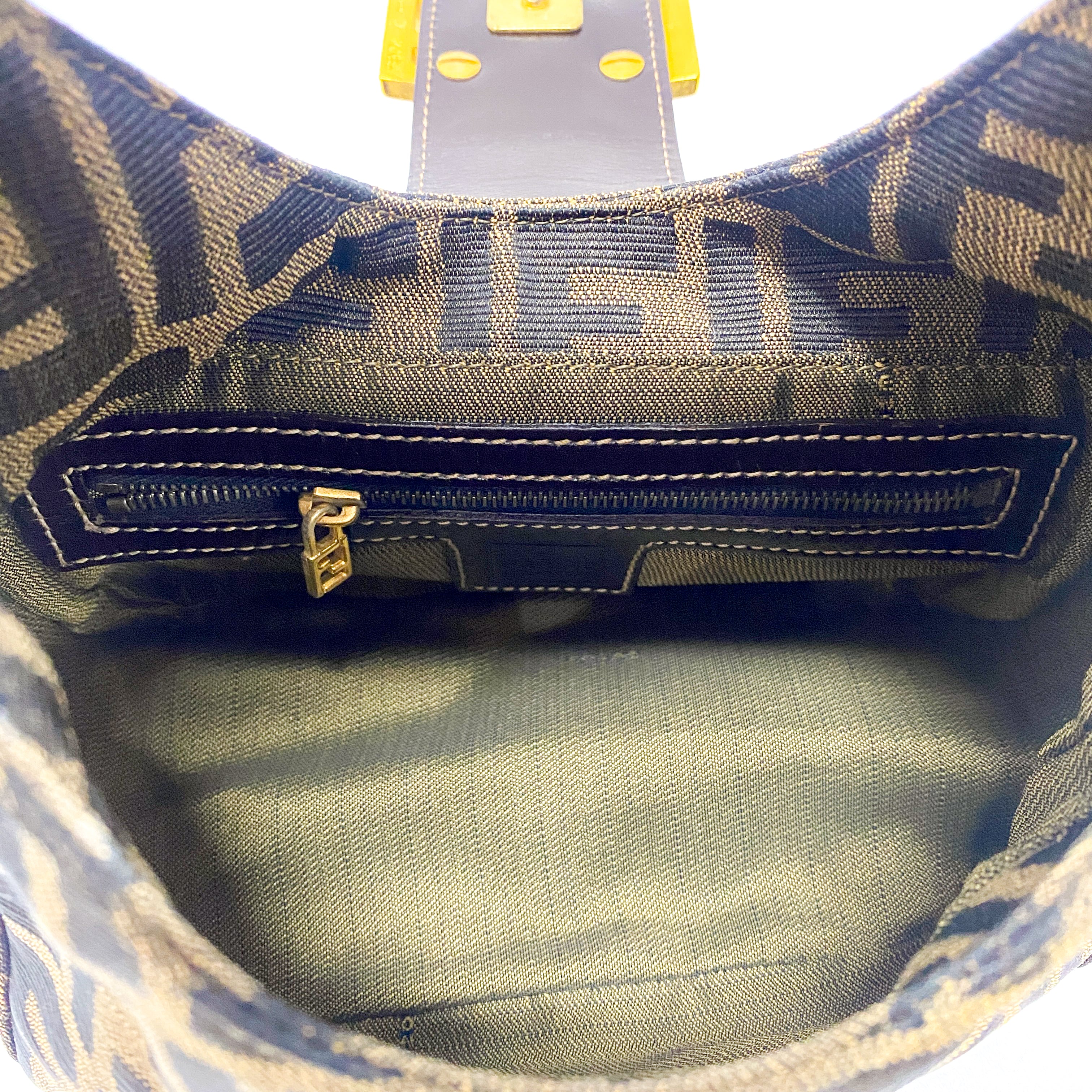 Zucca Mini Brown Hobo Shoulder Bag