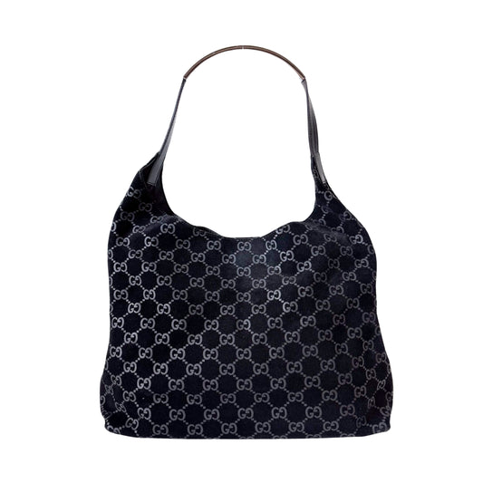 GG Suede Hobo Shoulder Bag