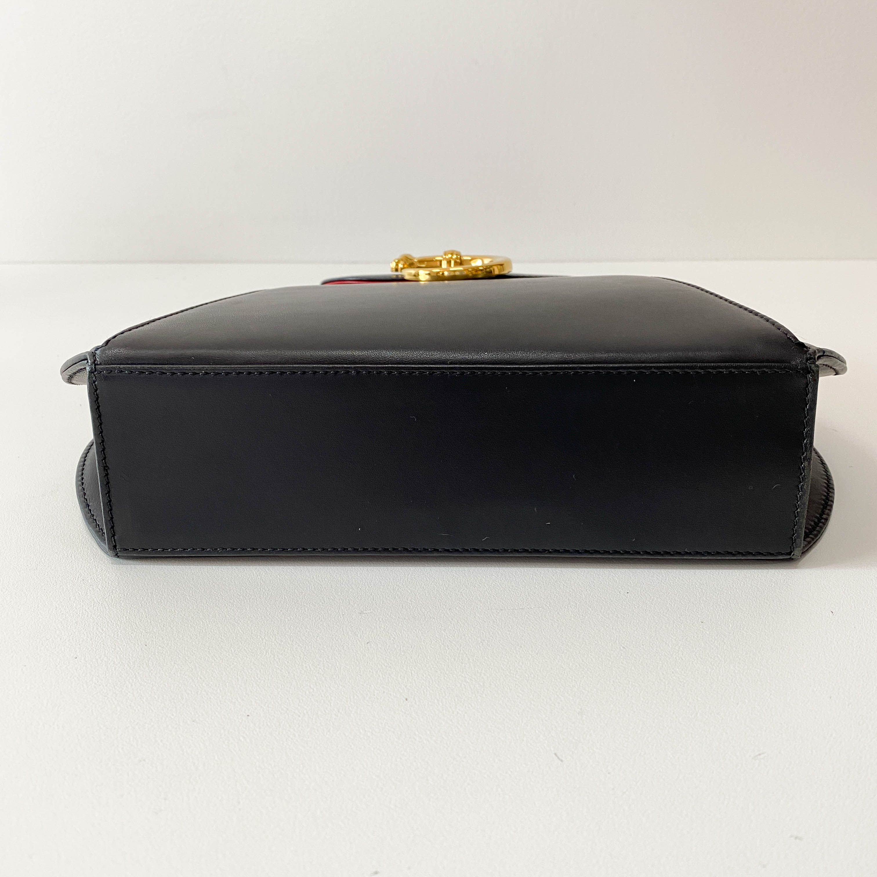 Panthère Black Leather Shoulder Bag