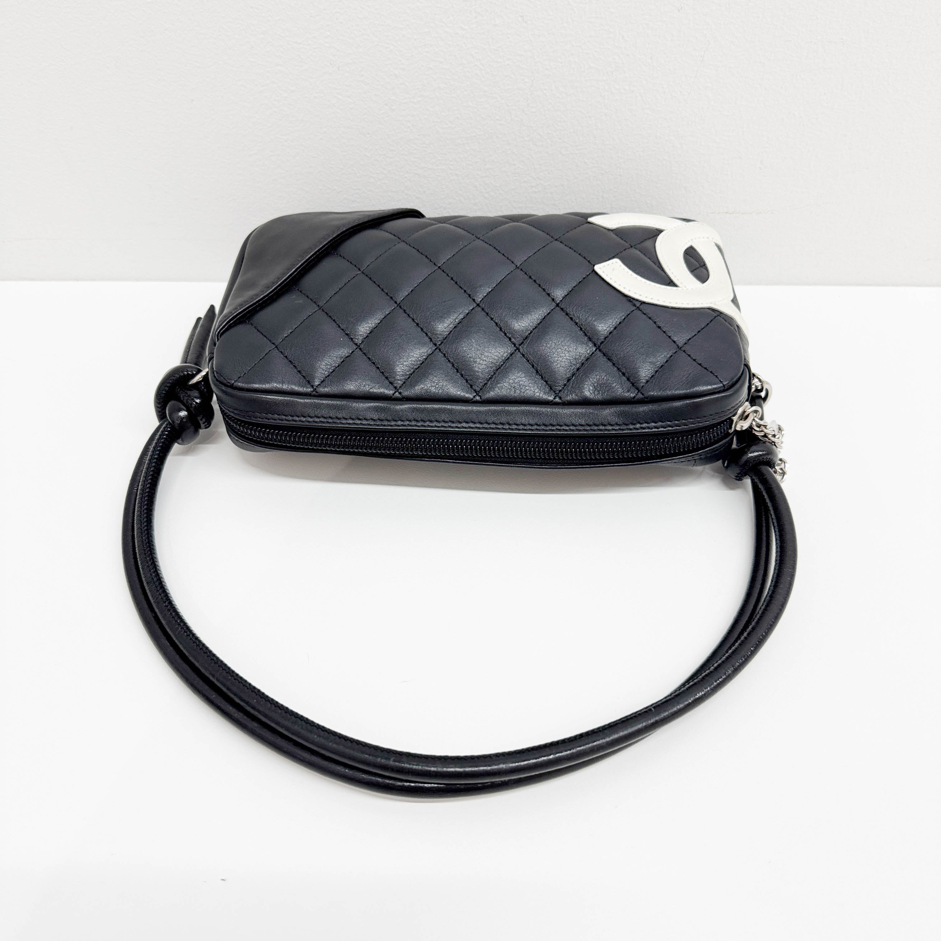 Cambon Black Leather Shoulder Bag