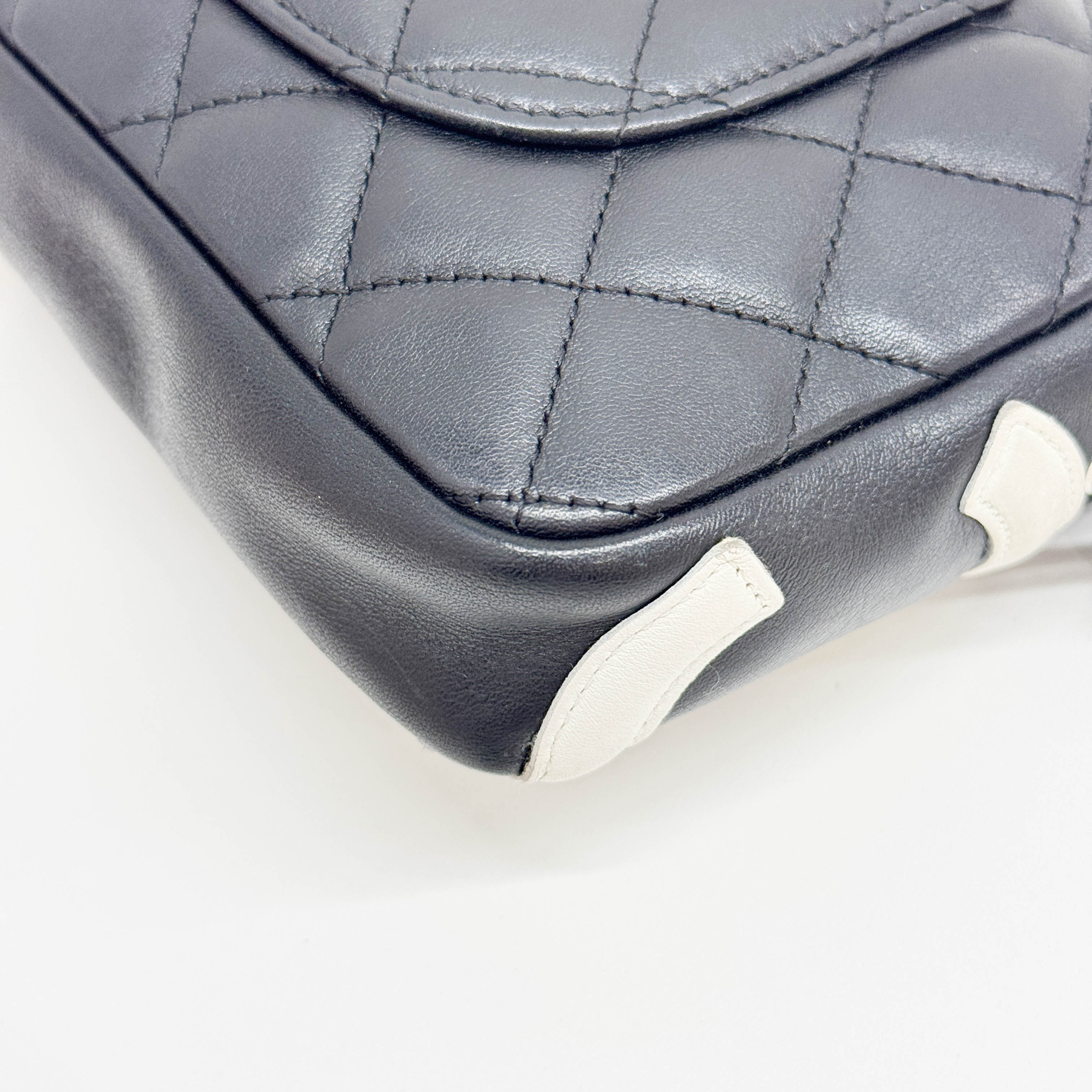 Cambon Black Leather Shoulder Bag