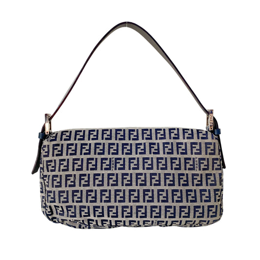 Zucchino Baguette Navy Canvas Shoulder Bag